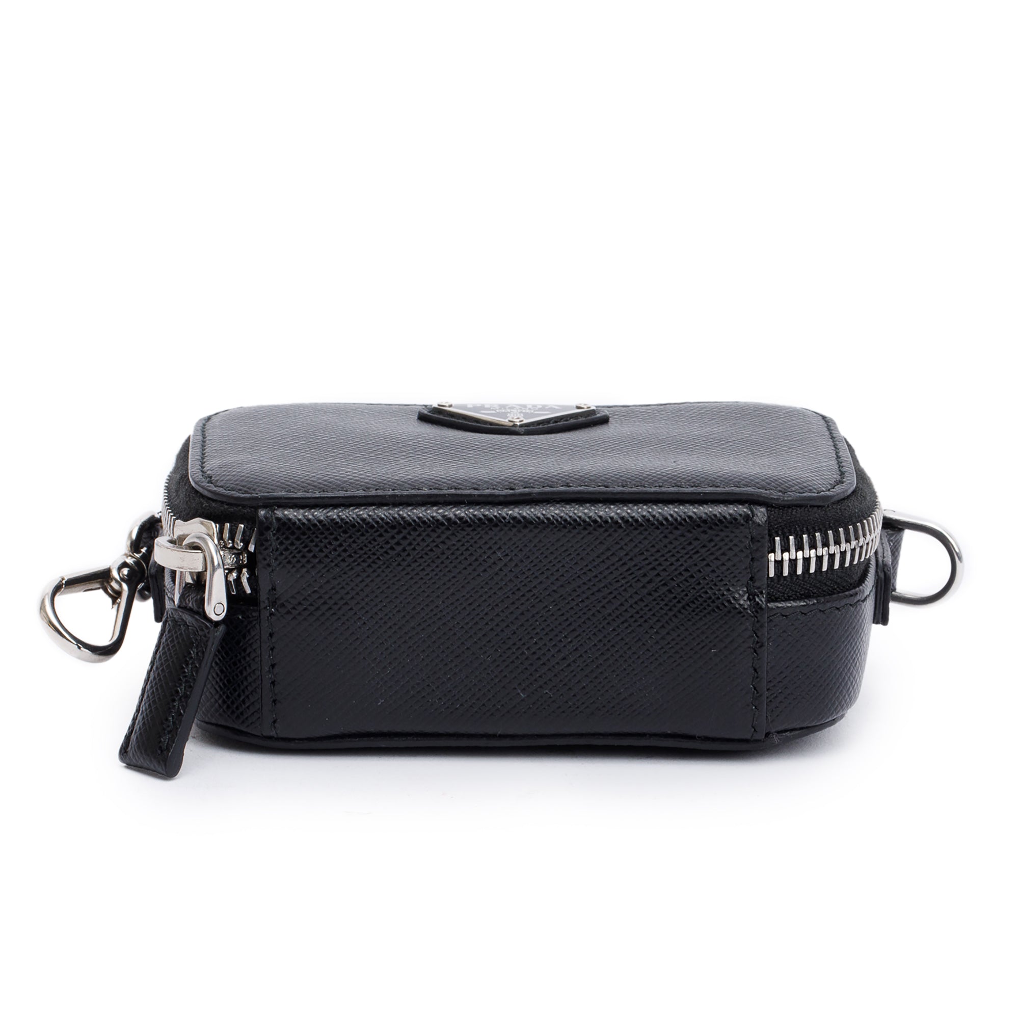 Prada Black Saffiano Leather Mini Pouch