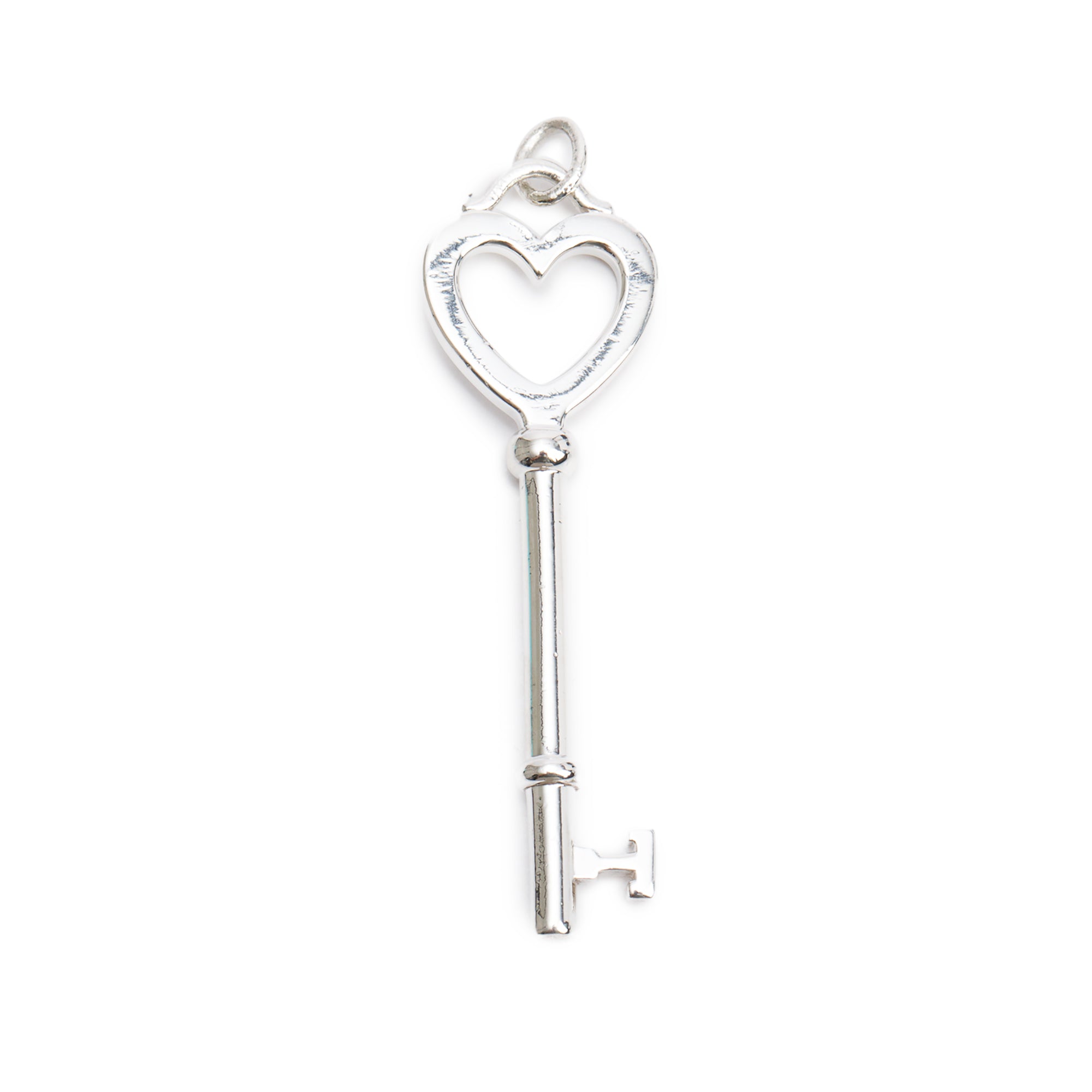 Tiffany & Co. Sterling Silver Large Heart Key Pendant