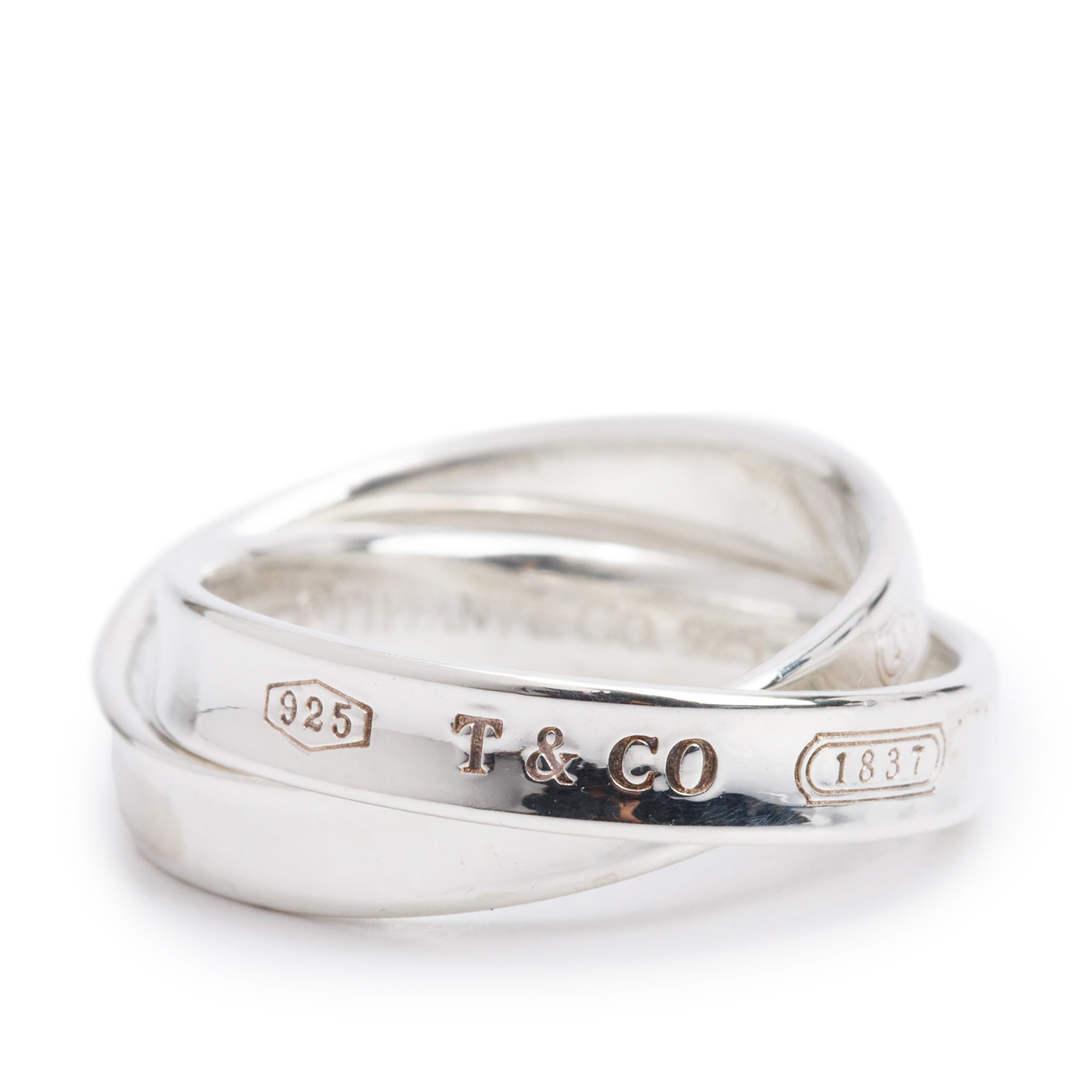 Tiffany & Co. Sterling Silver 1837 Interlocking Circles Ring, Size 5.5