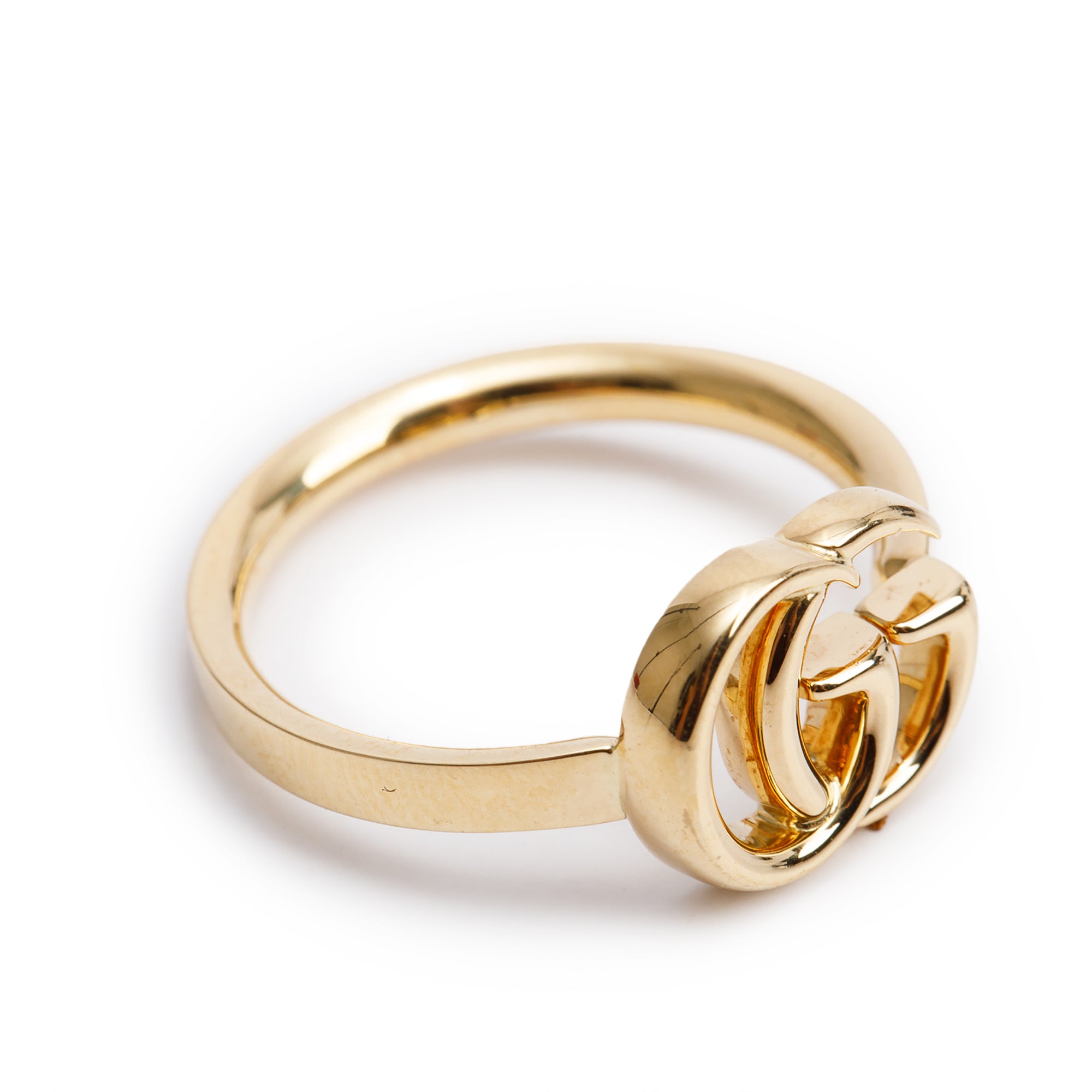 Gucci 18k Yellow Gold GG Running Ring, Size 14 6.75 w/ Box