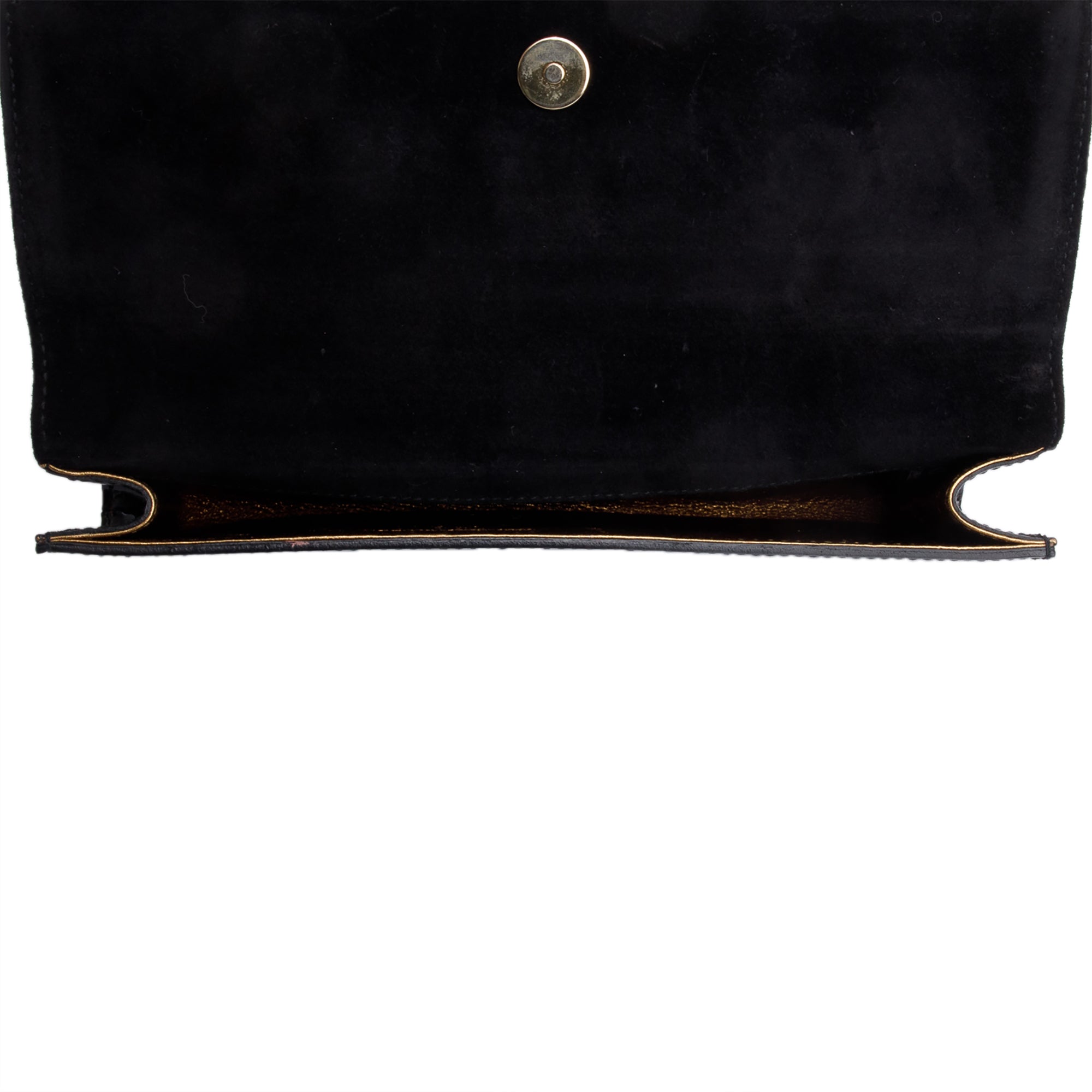 Gucci Black Patent Leather Romy Clutch