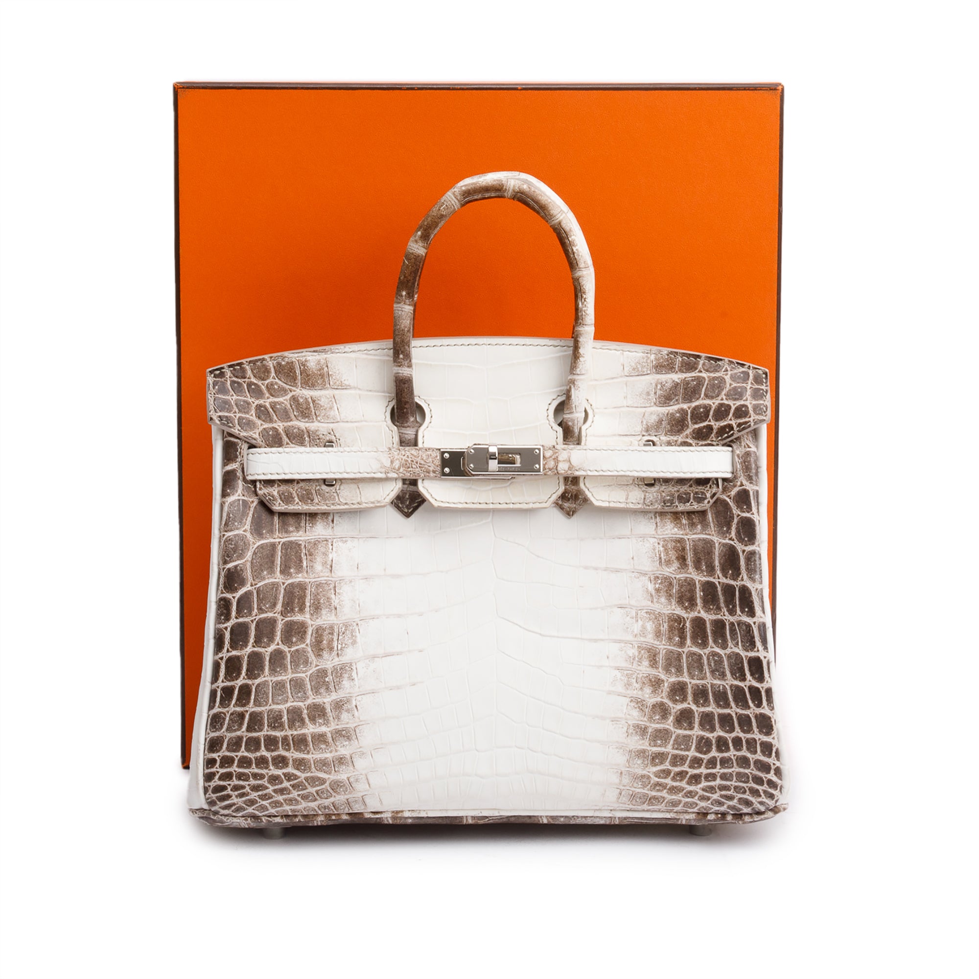 Hermes 2020 Blanc Crocodile Niloticus Himalaya Birkin 25 w/ Box