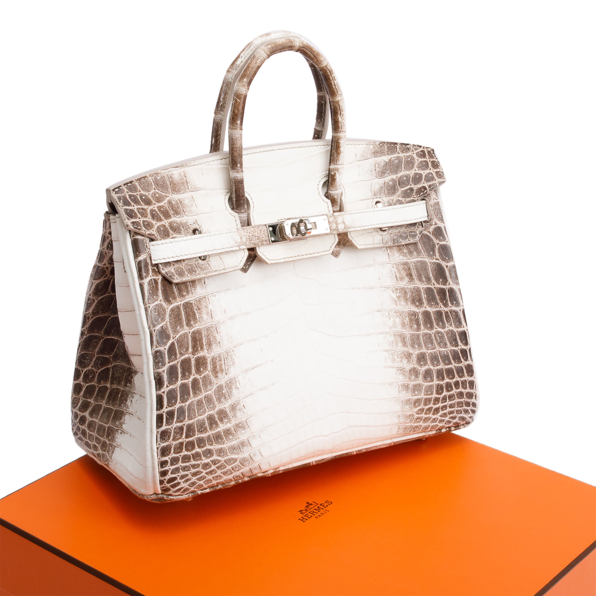 Hermes 2020 Blanc Crocodile Niloticus Himalaya Birkin 25 w/ Box