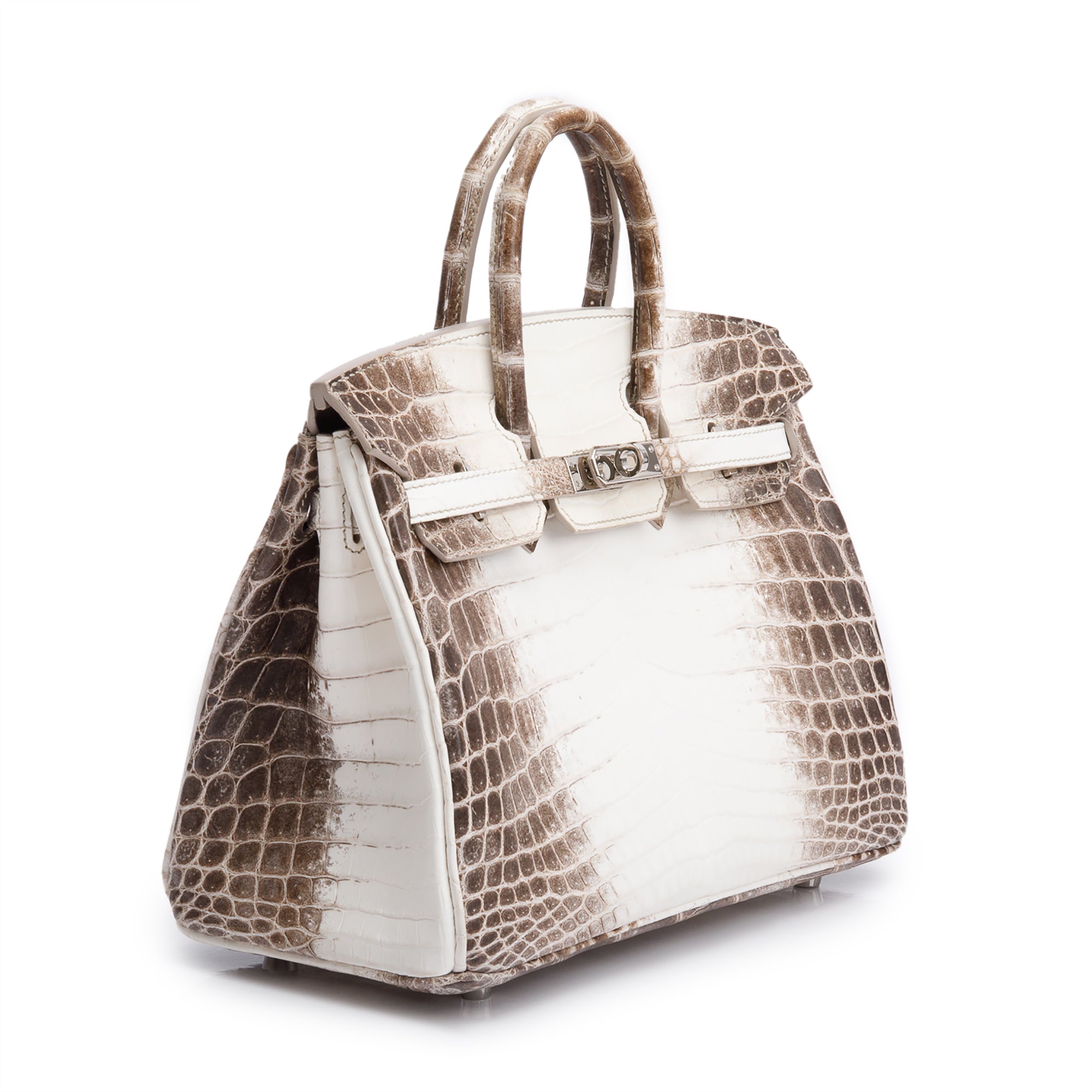 Hermes 2020 Blanc Crocodile Niloticus Himalaya Birkin 25 w/ Box