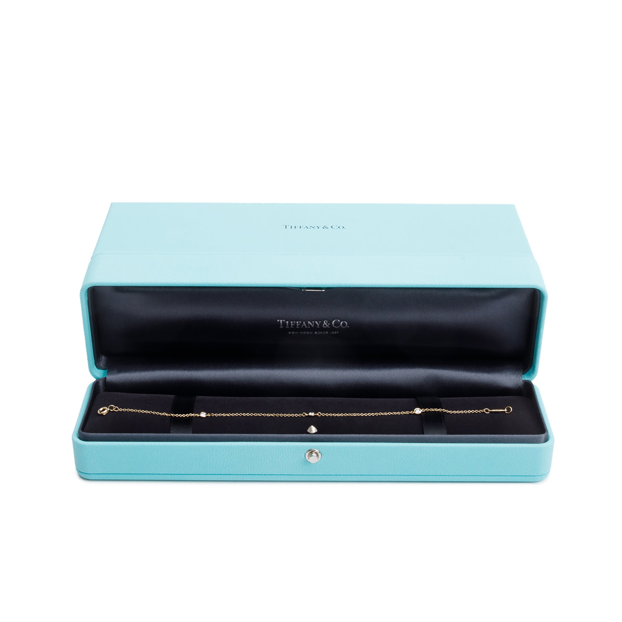 Tiffany & Co. Elsa Peretti 18k Yellow Gold Diamonds by the Yard Bracelet w/ Box