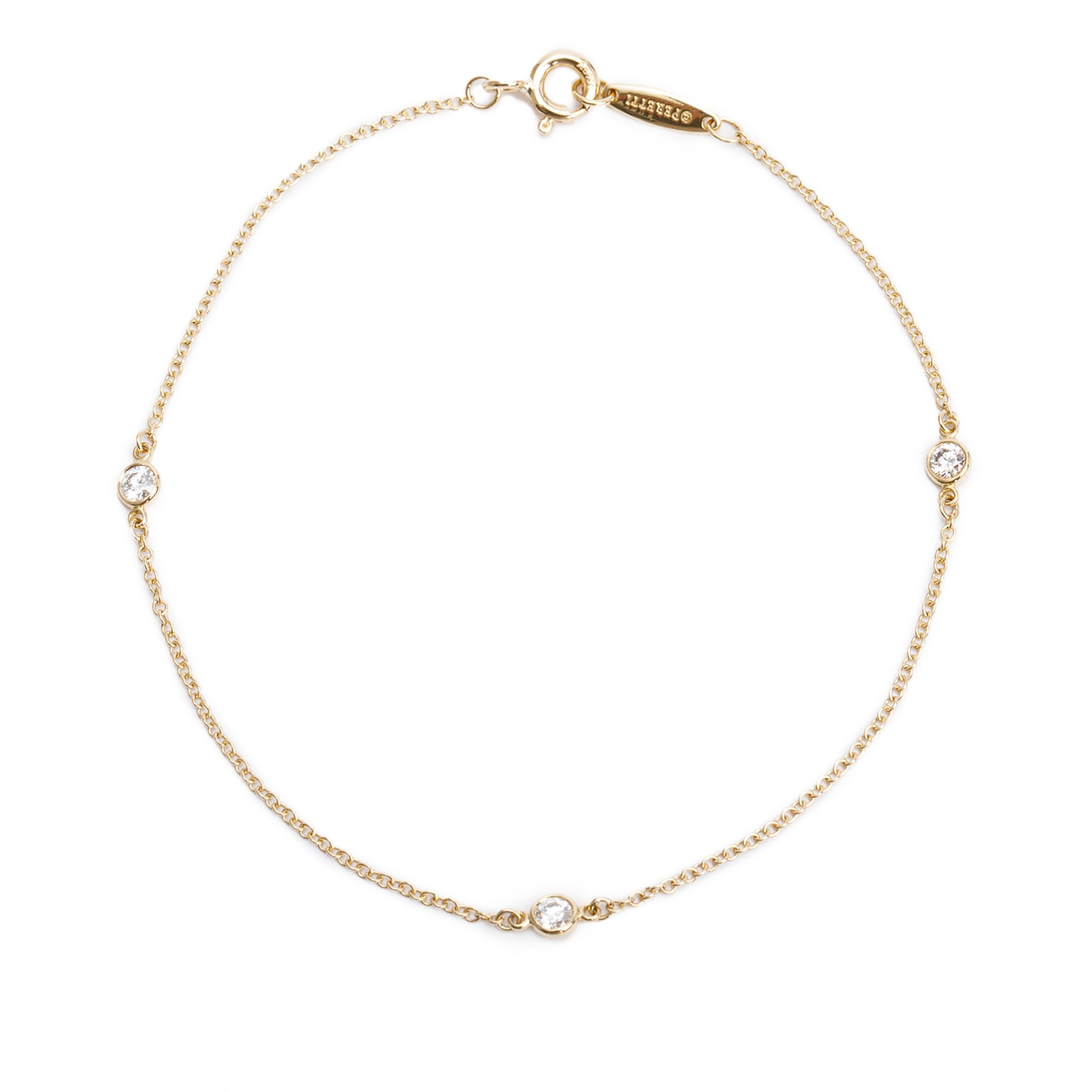 Tiffany & Co. Elsa Peretti 18k Yellow Gold Diamonds by the Yard Bracelet w/ Box