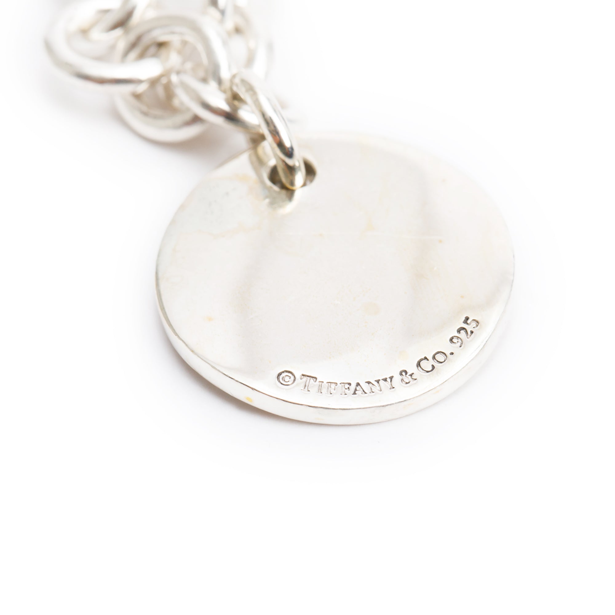 Tiffany & Co. Sterling Silver Small Notes Round Tag Charm Bracelet