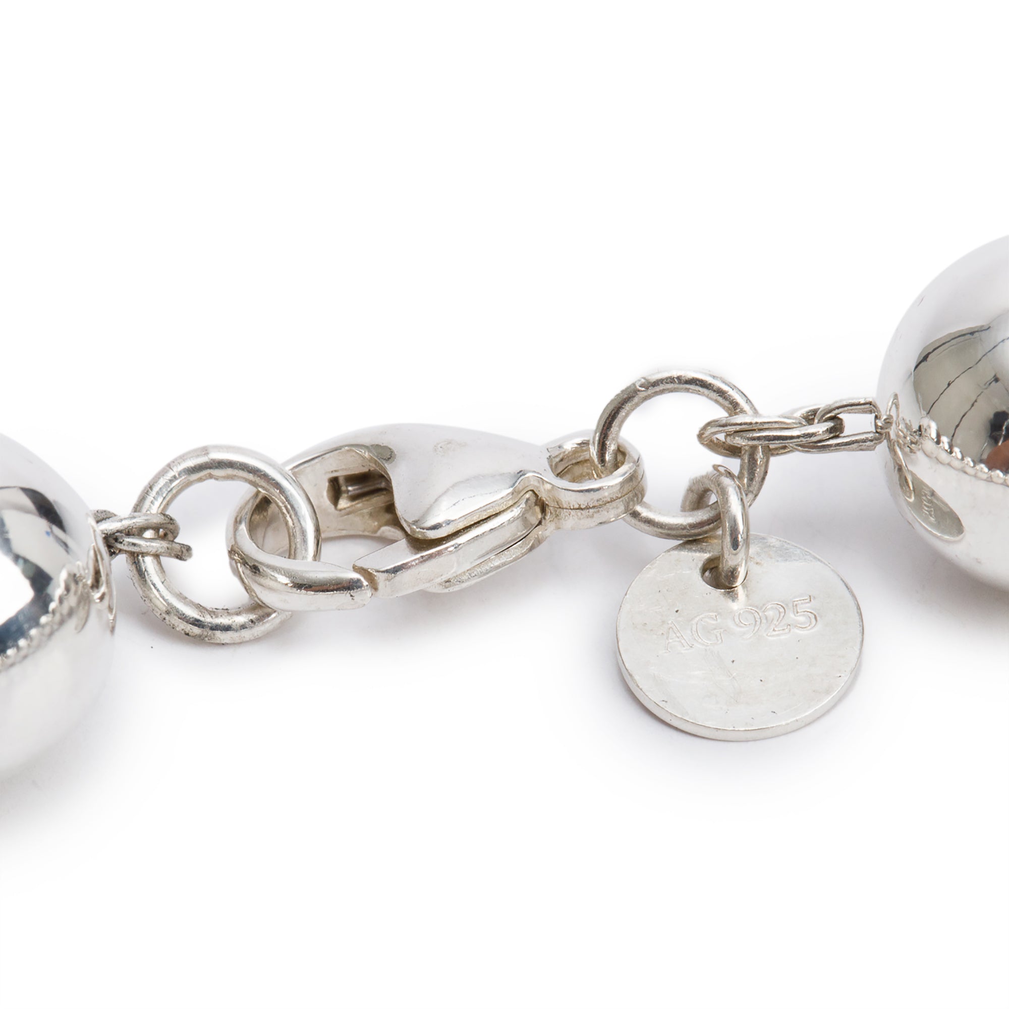 Tiffany & Co. Sterling Silver 10 MM HardWear Ball Bracelet