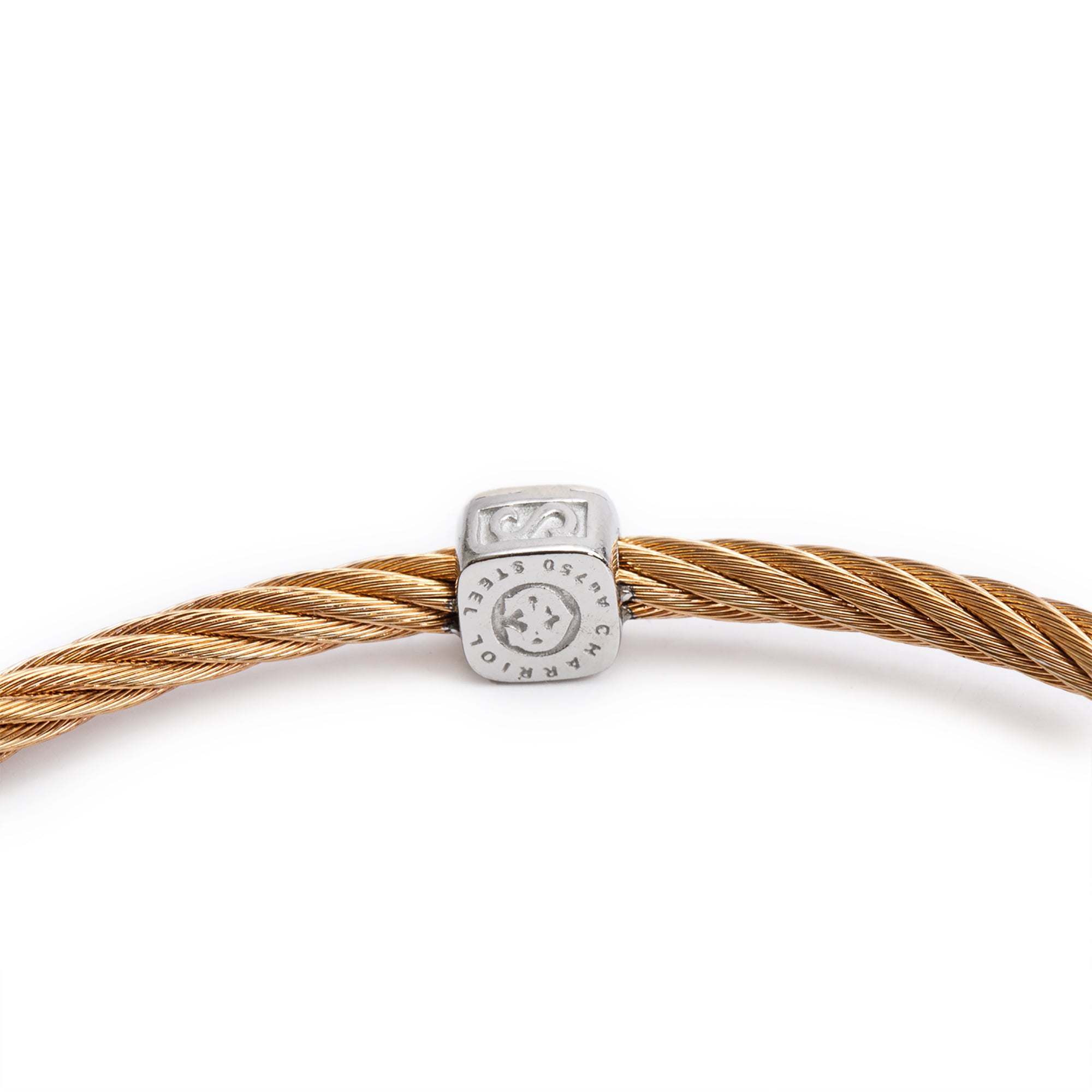 Charriol 18k White Gold & Rose PVD Stainless Steel Diamond Station Bracelet