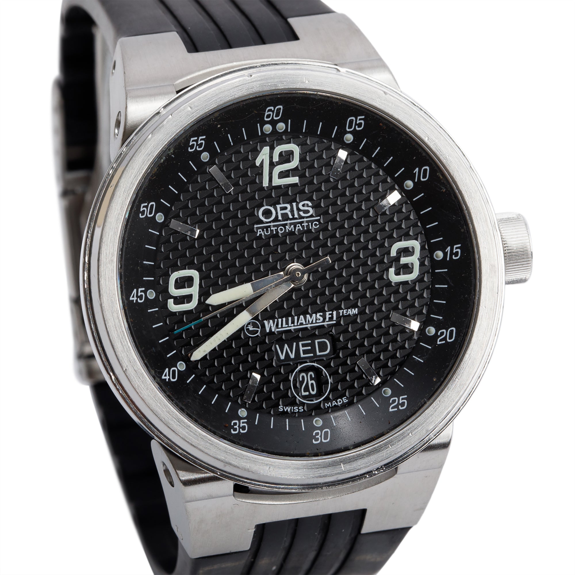 Oris Stainless Steel Williams F1 Team Day Date 40.5 MM Automatic Watch w/ Papers