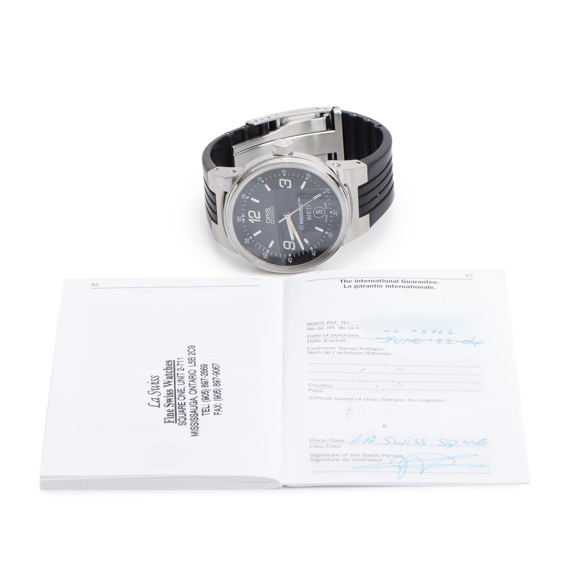 Oris Stainless Steel Williams F1 Team Day Date 40.5 MM Automatic Watch w/ Papers