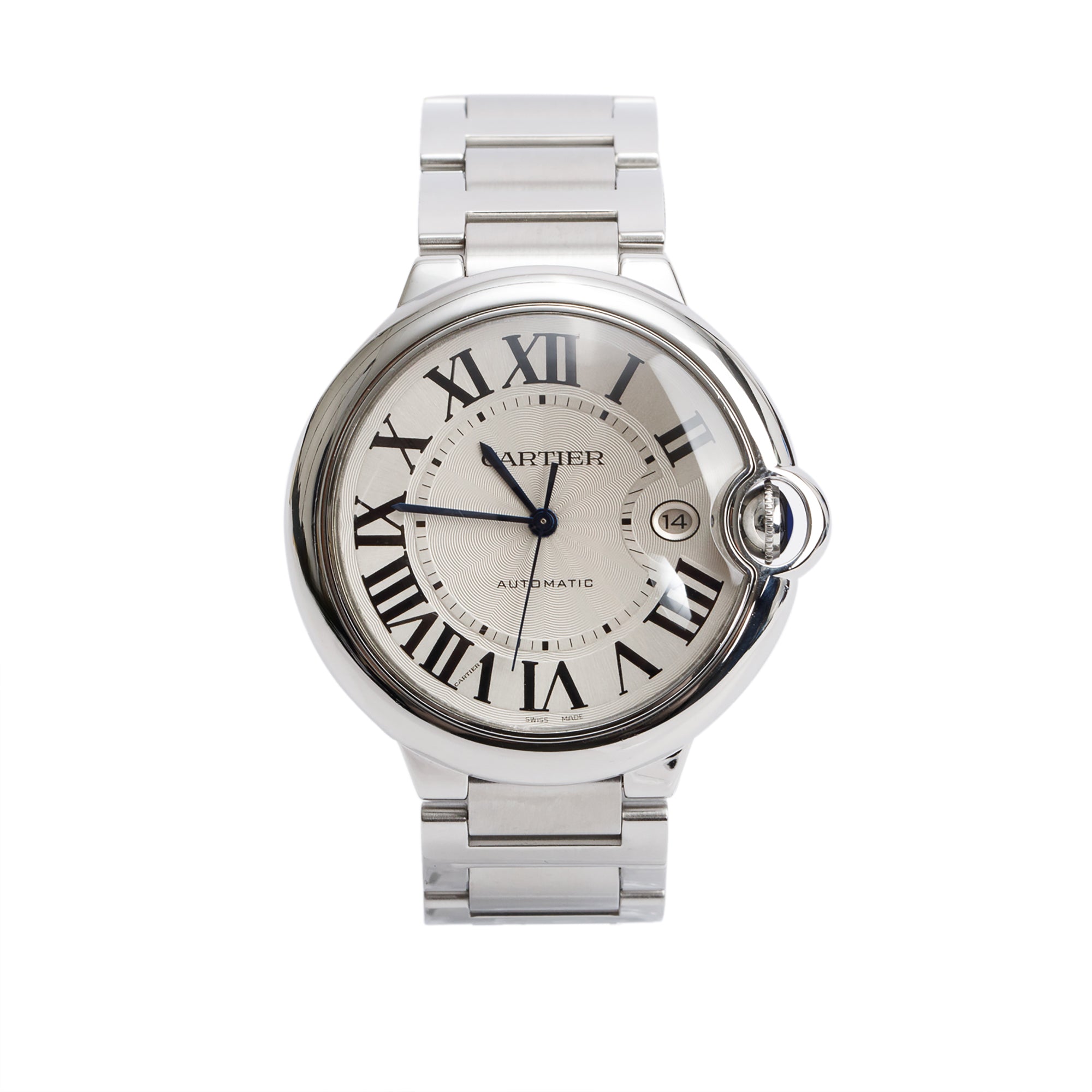 Cartier Stainless Steel Ballon Bleu de Cartier 42 MM Automatic Watch 3001 w/ Box, Papers, Service Receipt & Extra Strap