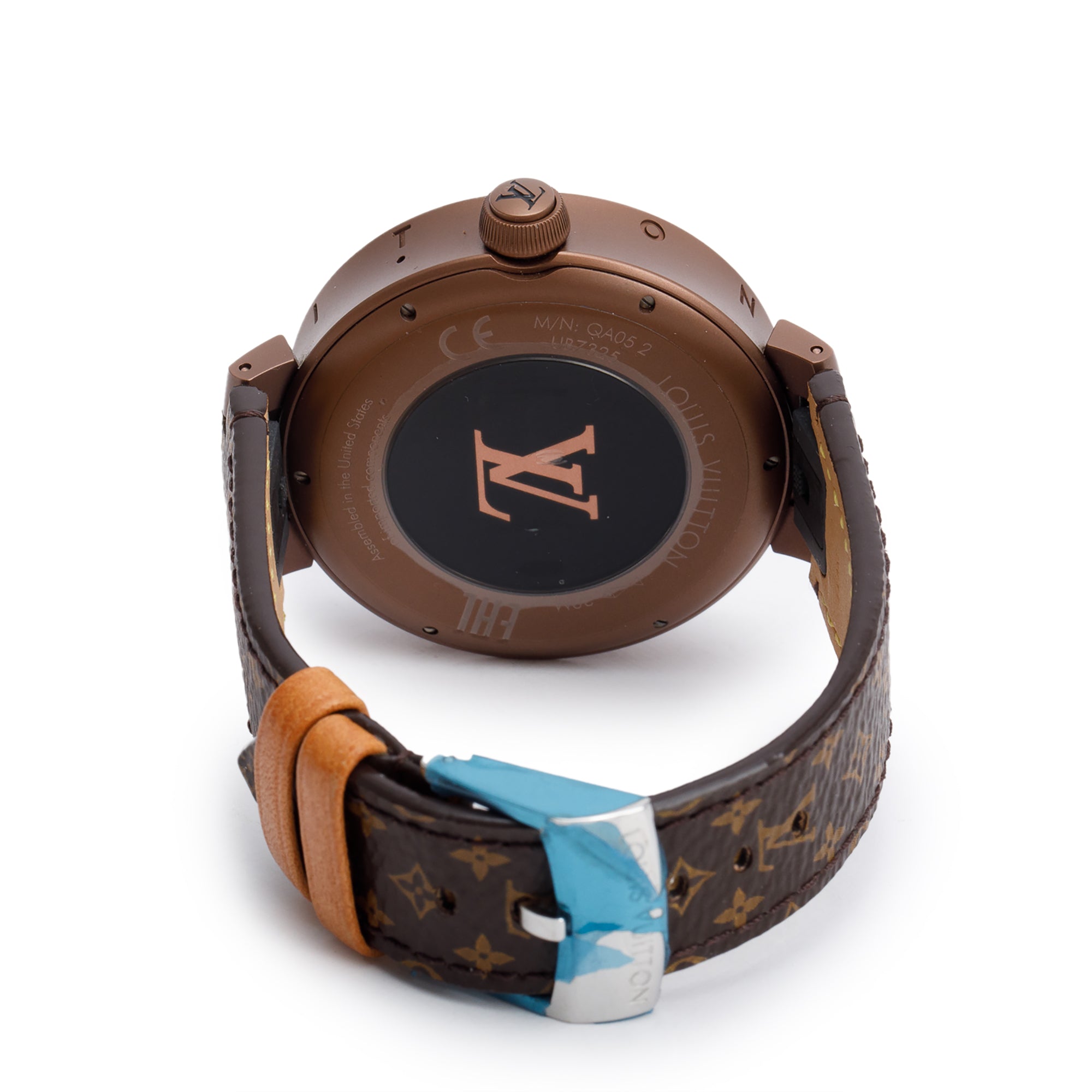 Louis Vuitton Brown PVD Stainless Steel Tambour Horizon 42 MM Digital Smart Watch QA052 w/ Box, Papers & Extra Strap