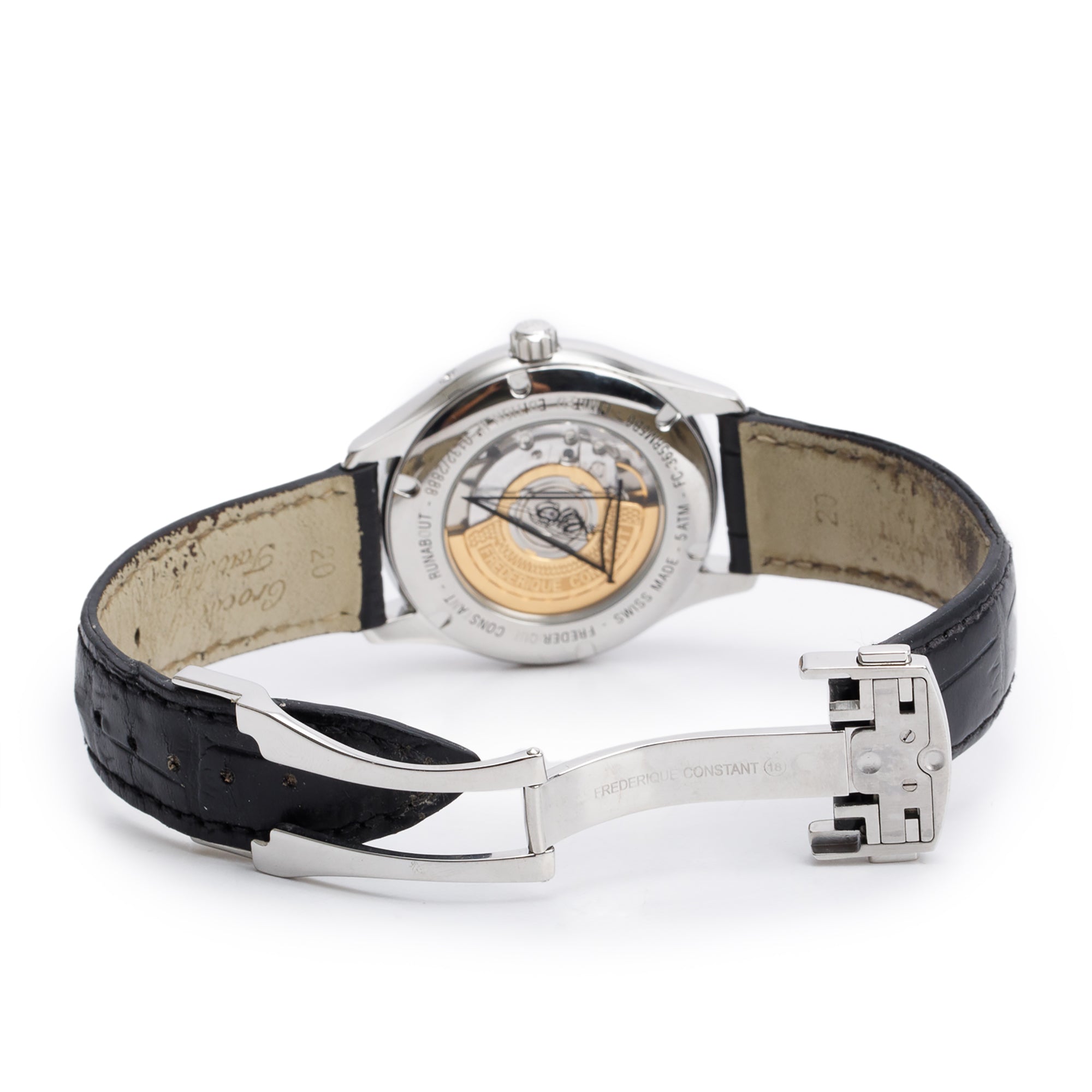 Frederique Constant Limited Edition Stainless Steel Runabout Moonphase 40 MM Automatic Watch w/ Box & Papers