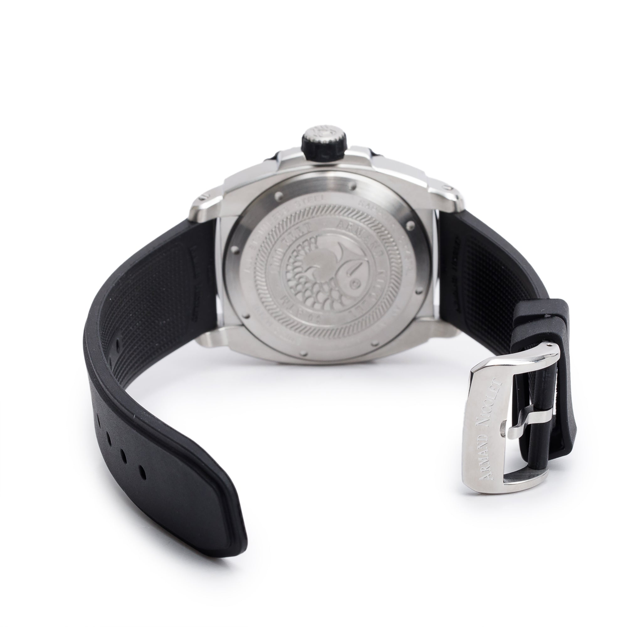 Armand Nicolet Stainless Steel S05-3 44 MM Automatic GMT Watch w/ Box & Papers