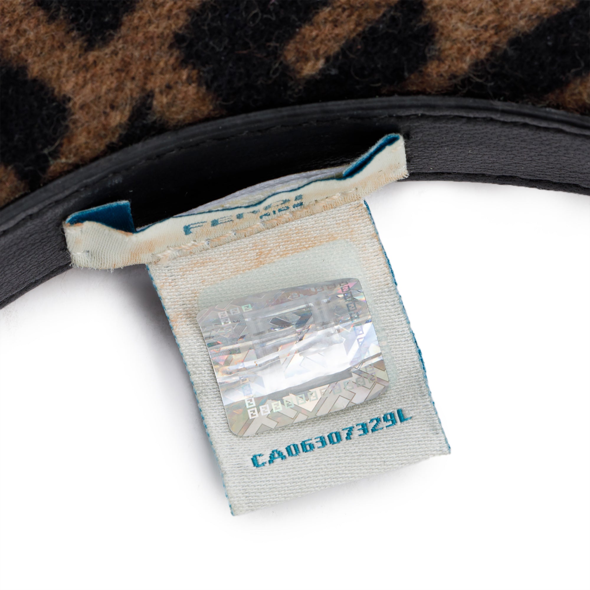 Fendi Brown Zucca FF Logo Wool Cashmere Headband