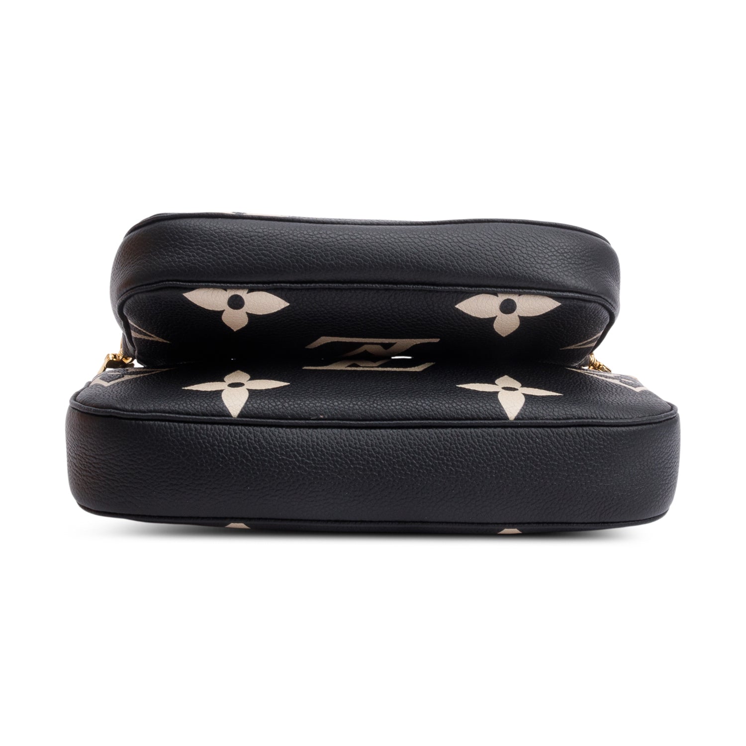 Louis Vuitton 2024 Black Monogram Bicolor Empreinte Leather Pochette Accessoires w/ Straps, Box & Receipt