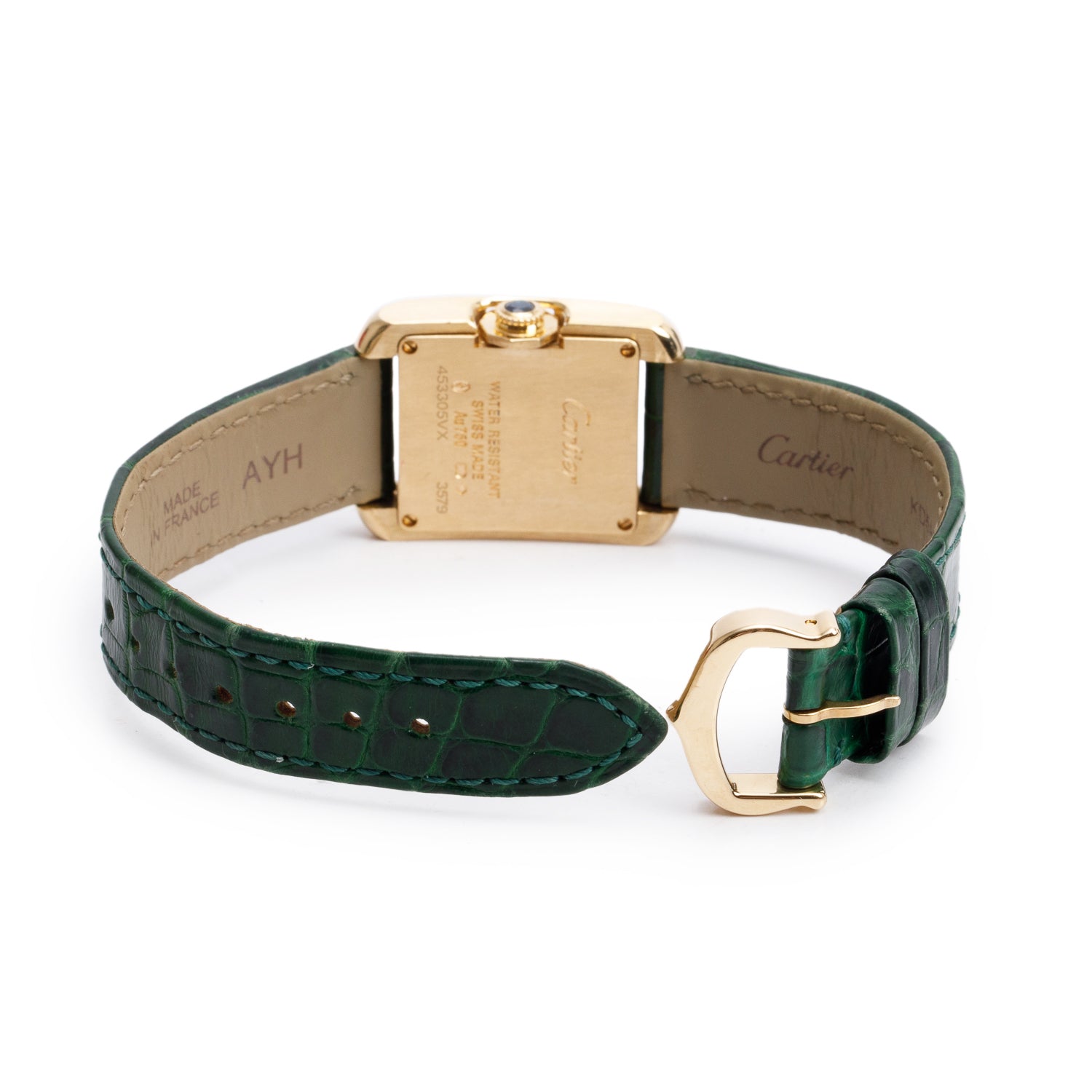 Cartier 18k Yellow Gold Tank Anglaise Quartz Watch 3579