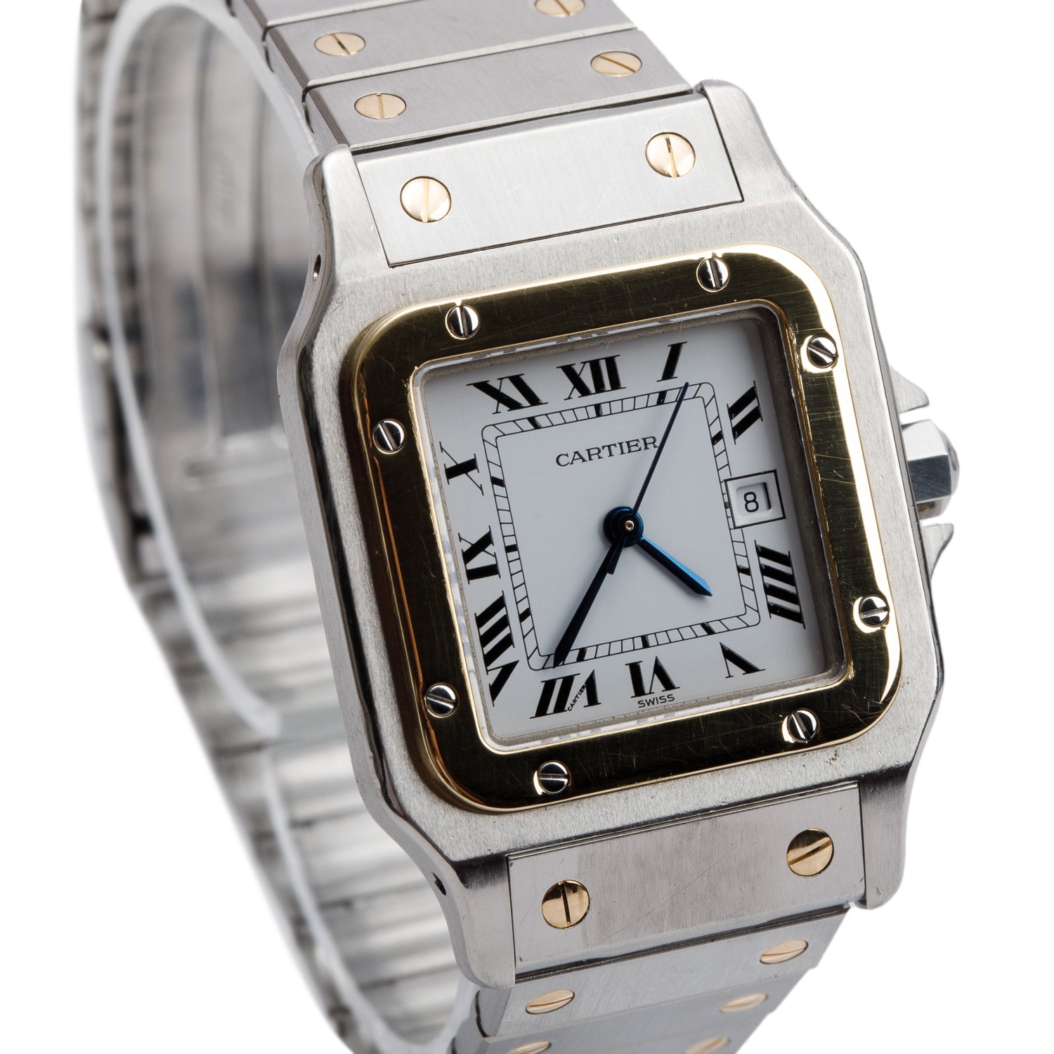 Cartier Stainless Steel & 18k Yellow Gold Santos De Cartier Automatic Watch, Large Model 1172961