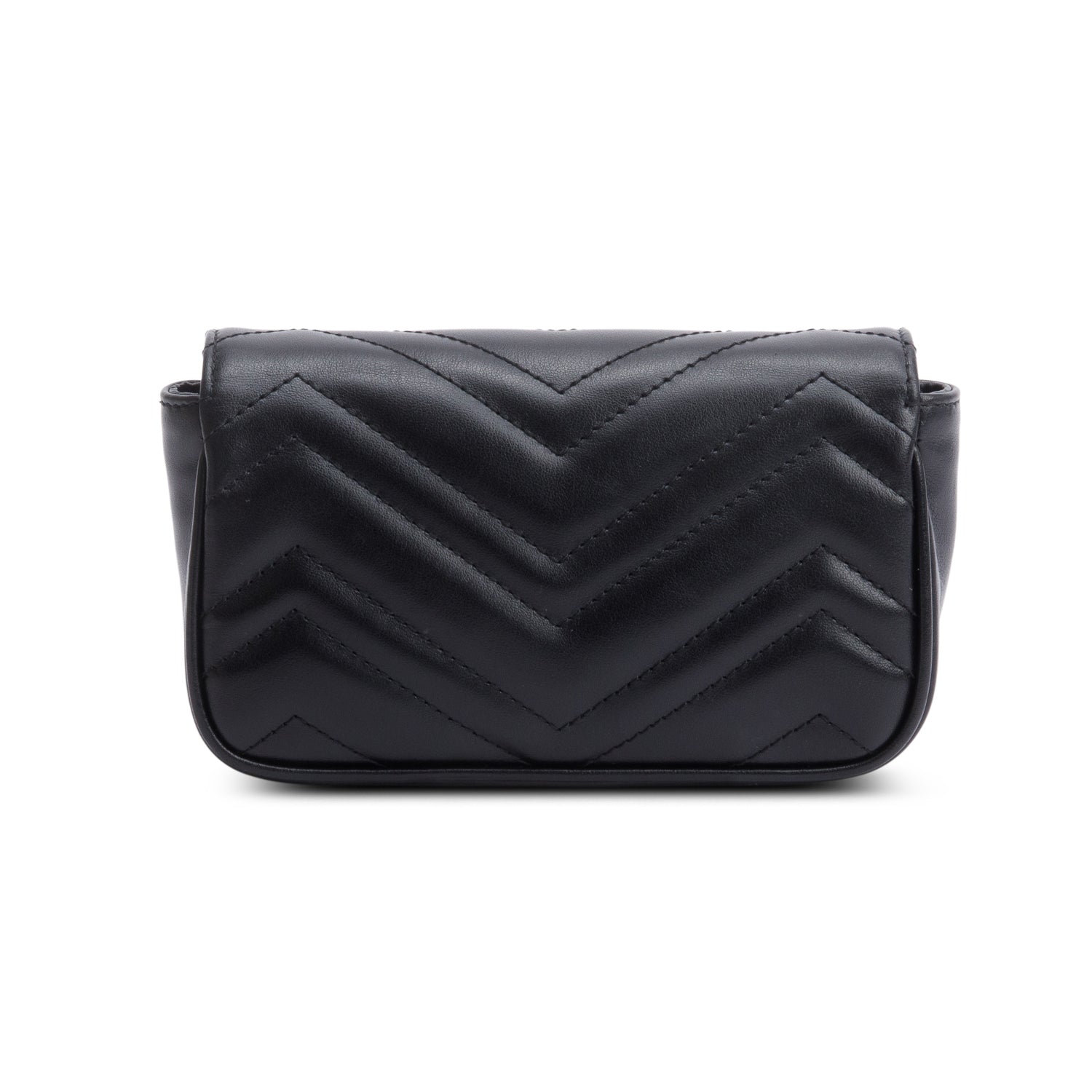 Gucci Black GG Marmont Matelasse Monochrome Belt Bag w/ Box