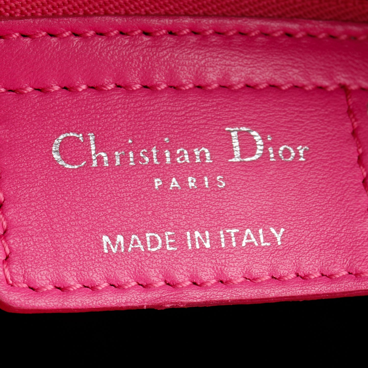 Christian Dior Pink Cannage Leather Large Lady Dior Bag w/ Authenticity Card