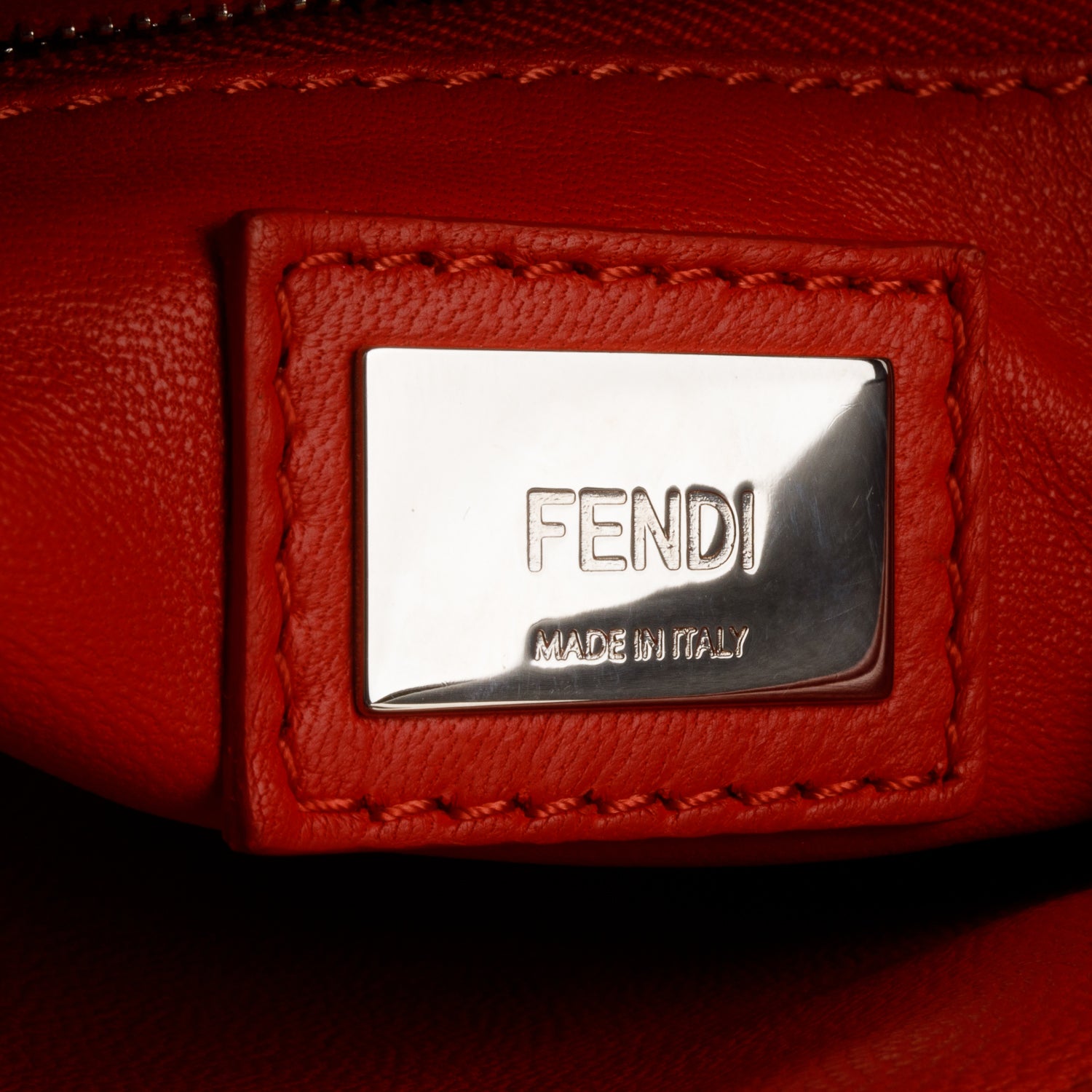 Fendi Black Calfskin Leather Mini Peekaboo Bag w/ Strap