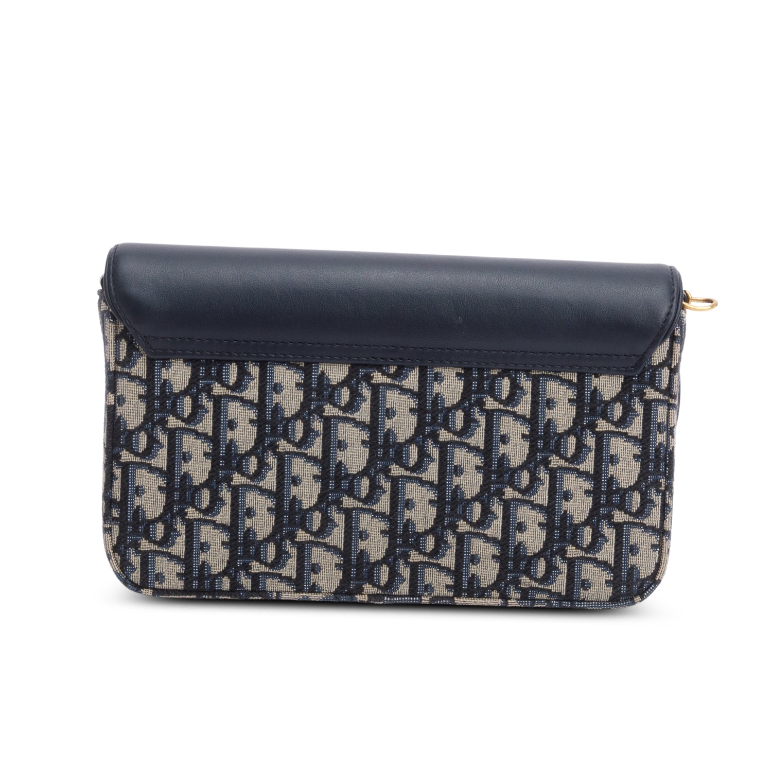 Christian 2024 Dior Oblique Jacquard Medium Saddle Pouch with Chain