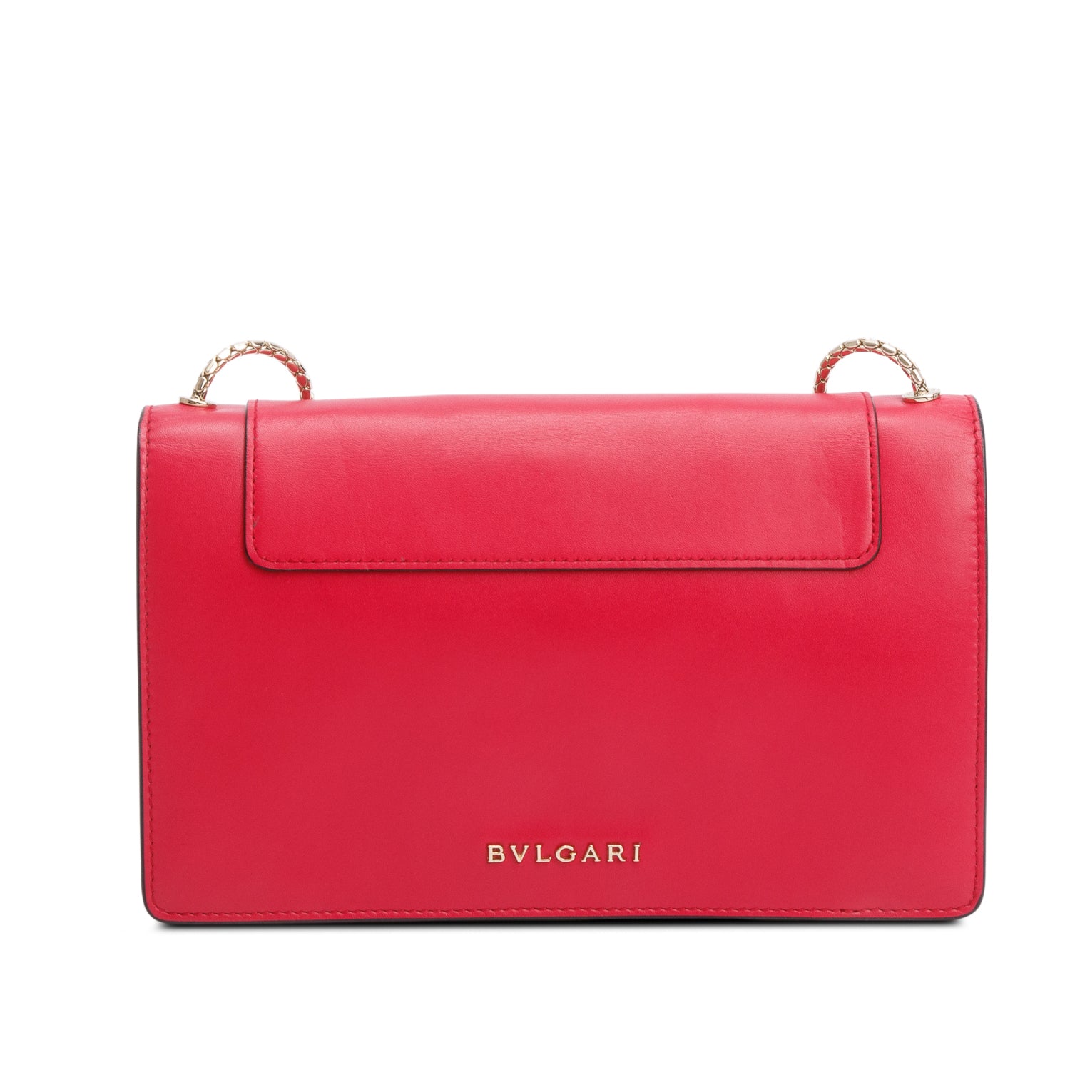 BVLGARI Pink Calfskin Leather Serpenti Forever Bag