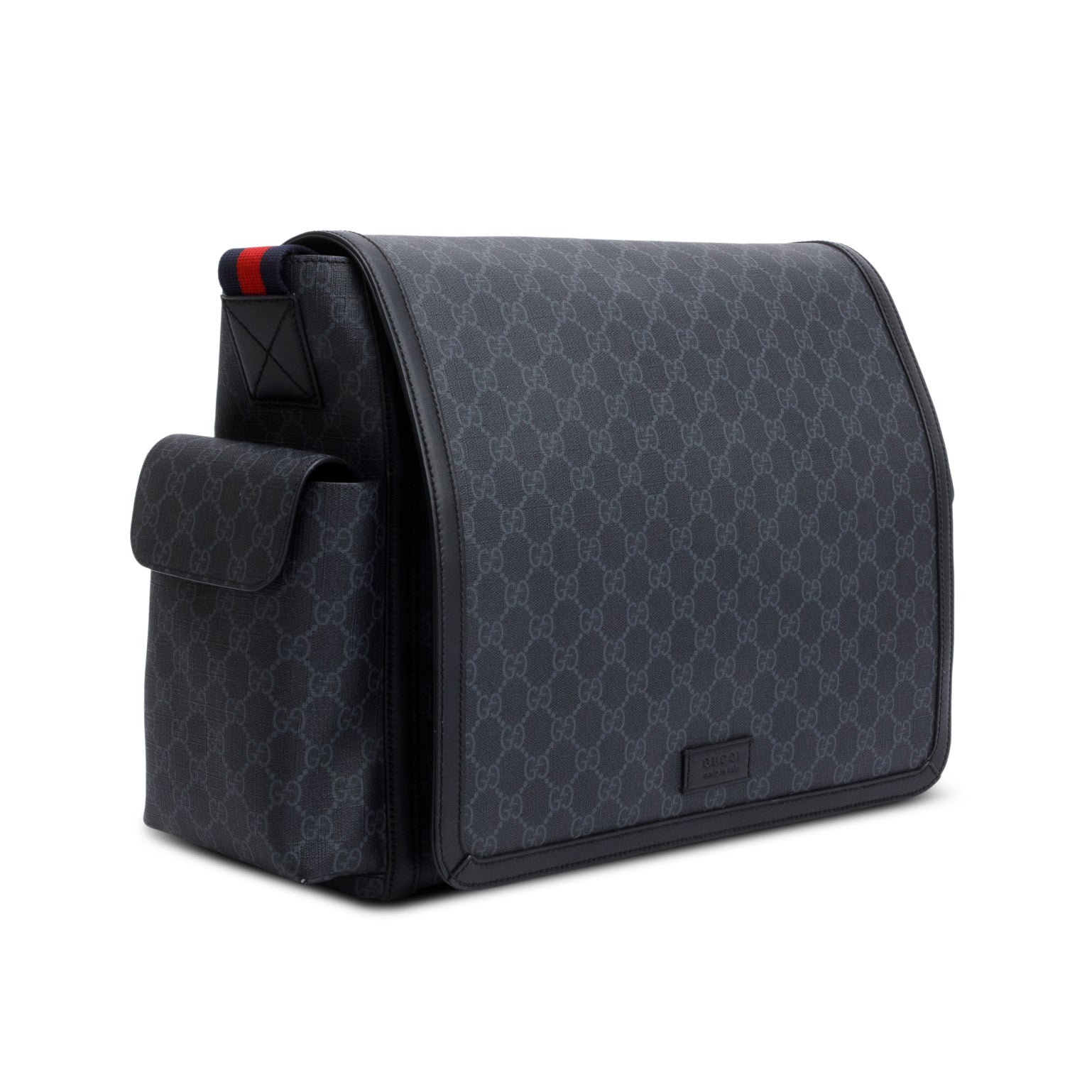Gucci Black GG Supreme Diaper Bag