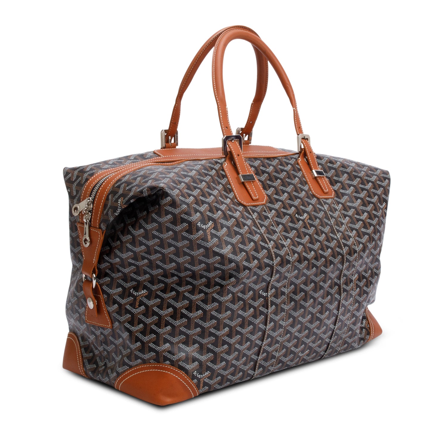 Goyard Brown Monogram Canvas Boeing 45 Duffle Bag w/ Strap