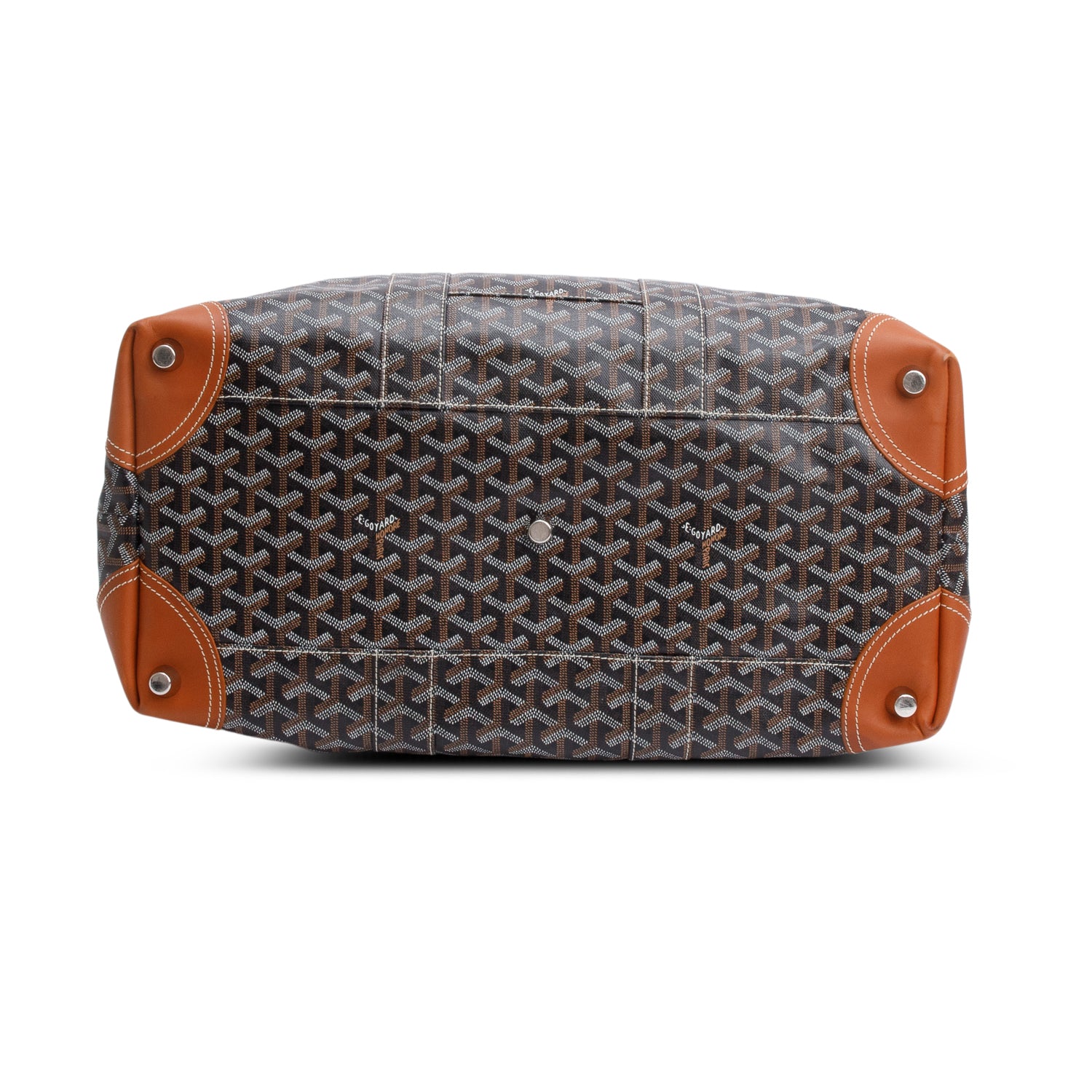 Goyard Brown Monogram Canvas Boeing 45 Duffle Bag w/ Strap