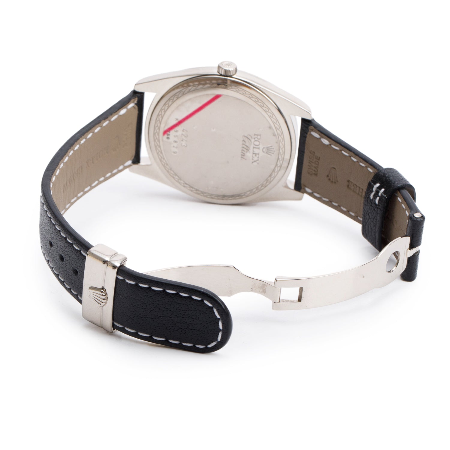 Rolex 18k White Gold Cellini Danaos 38 MM Manual Watch 4243 w/ Box & Papers