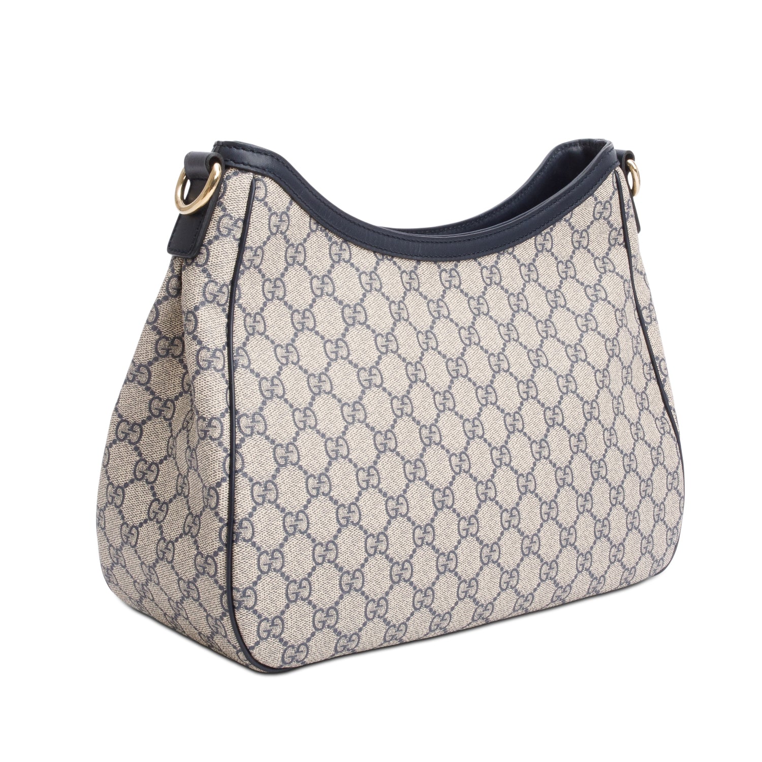 Gucci Navy GG Supreme Web Sherry Medium Shoulder Bag