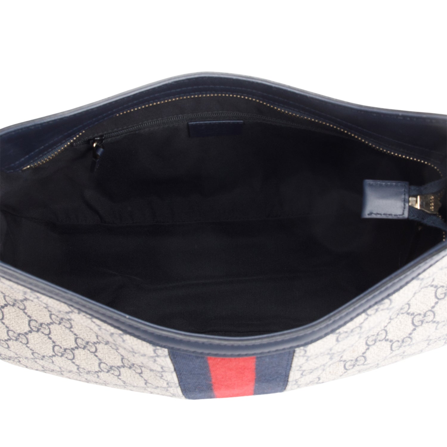 Gucci Navy GG Supreme Web Sherry Medium Shoulder Bag