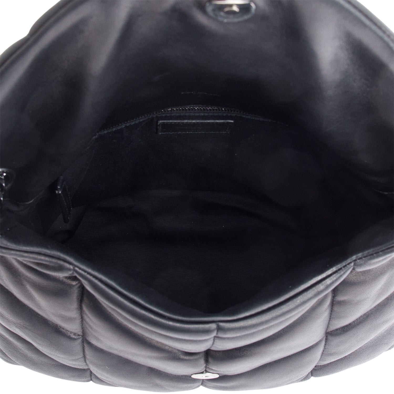 Saint Laurent 2021 Black Nappa Leather Medium Puffer Loulou Shoulder Bag