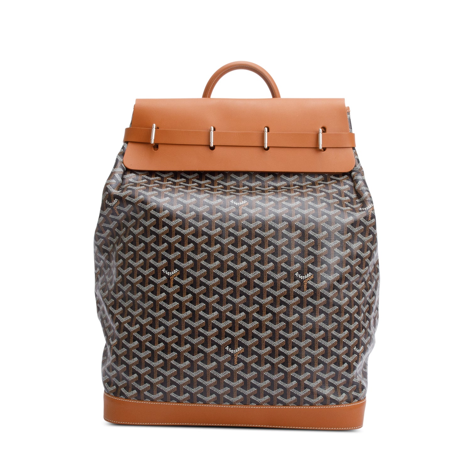 Goyard Brown Monogram Canvas Steamer PM w/ Strap