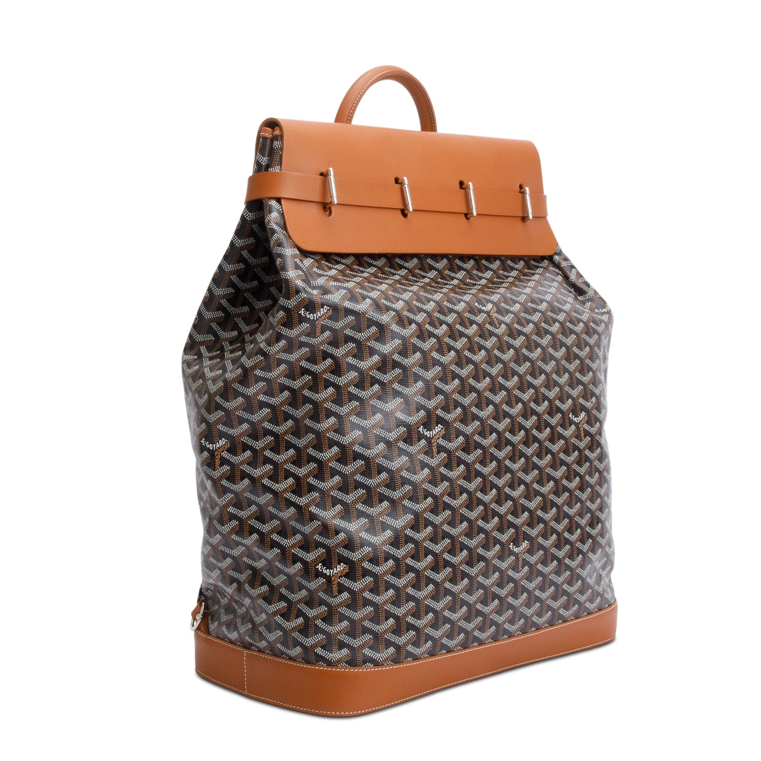 Goyard Brown Monogram Canvas Steamer PM w/ Strap