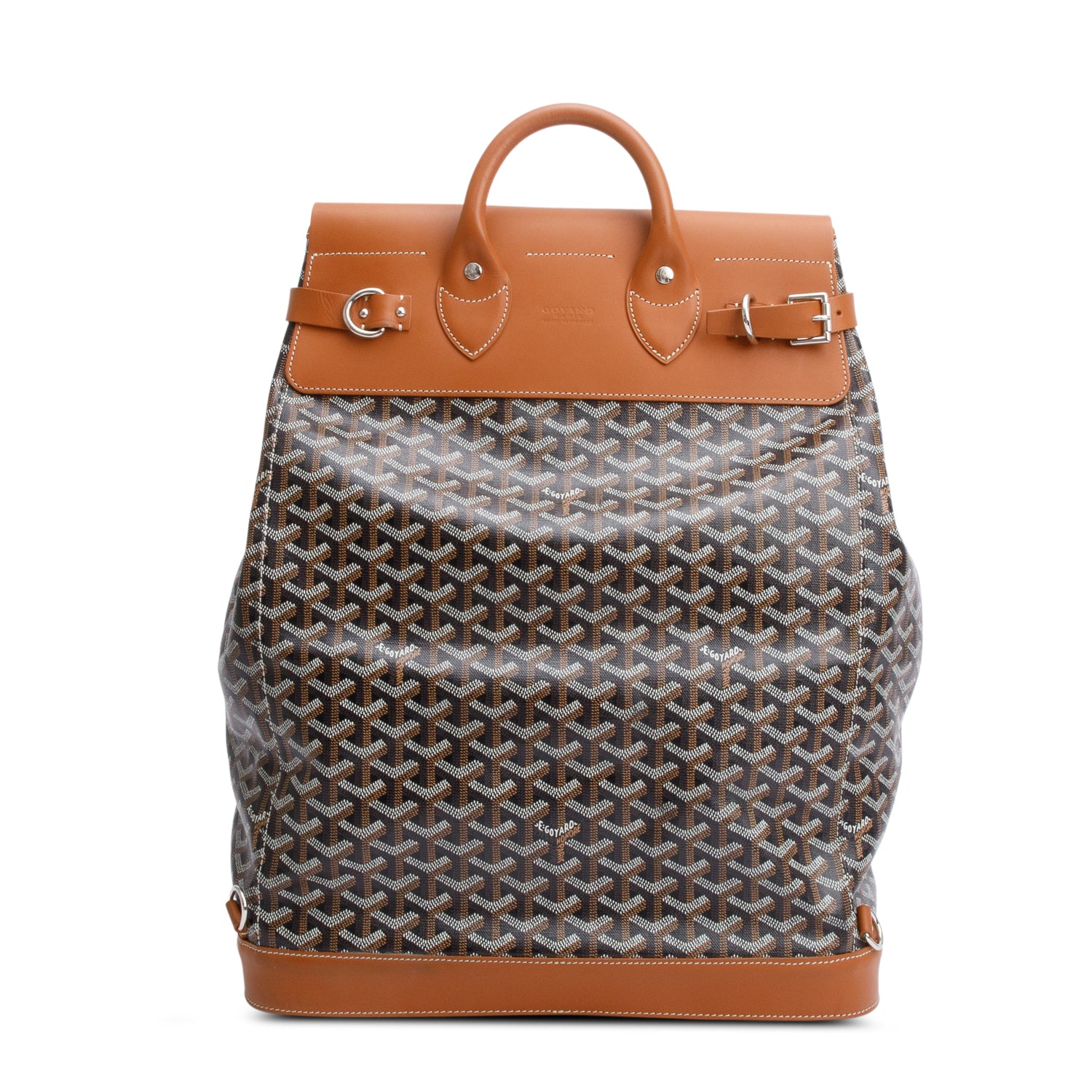 Goyard Brown Monogram Canvas Steamer PM w/ Strap