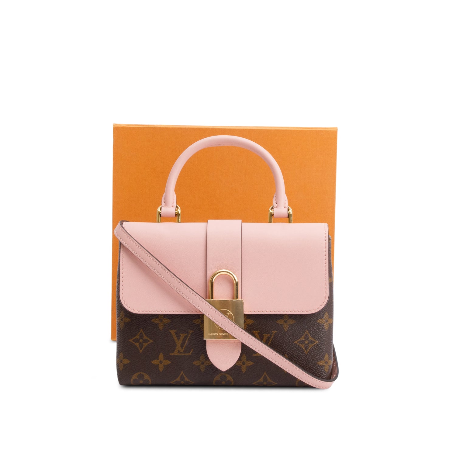 Louis Vuitton Monogram Pink Leather Locky BB w/ Strap, Box & Receipt