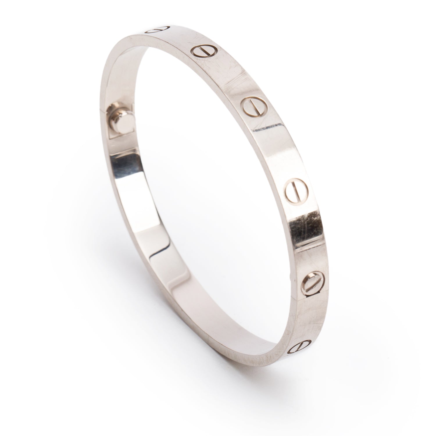 Cartier 2022 18k White Gold Love Bracelet, Size 18 w/ Box & Certificate