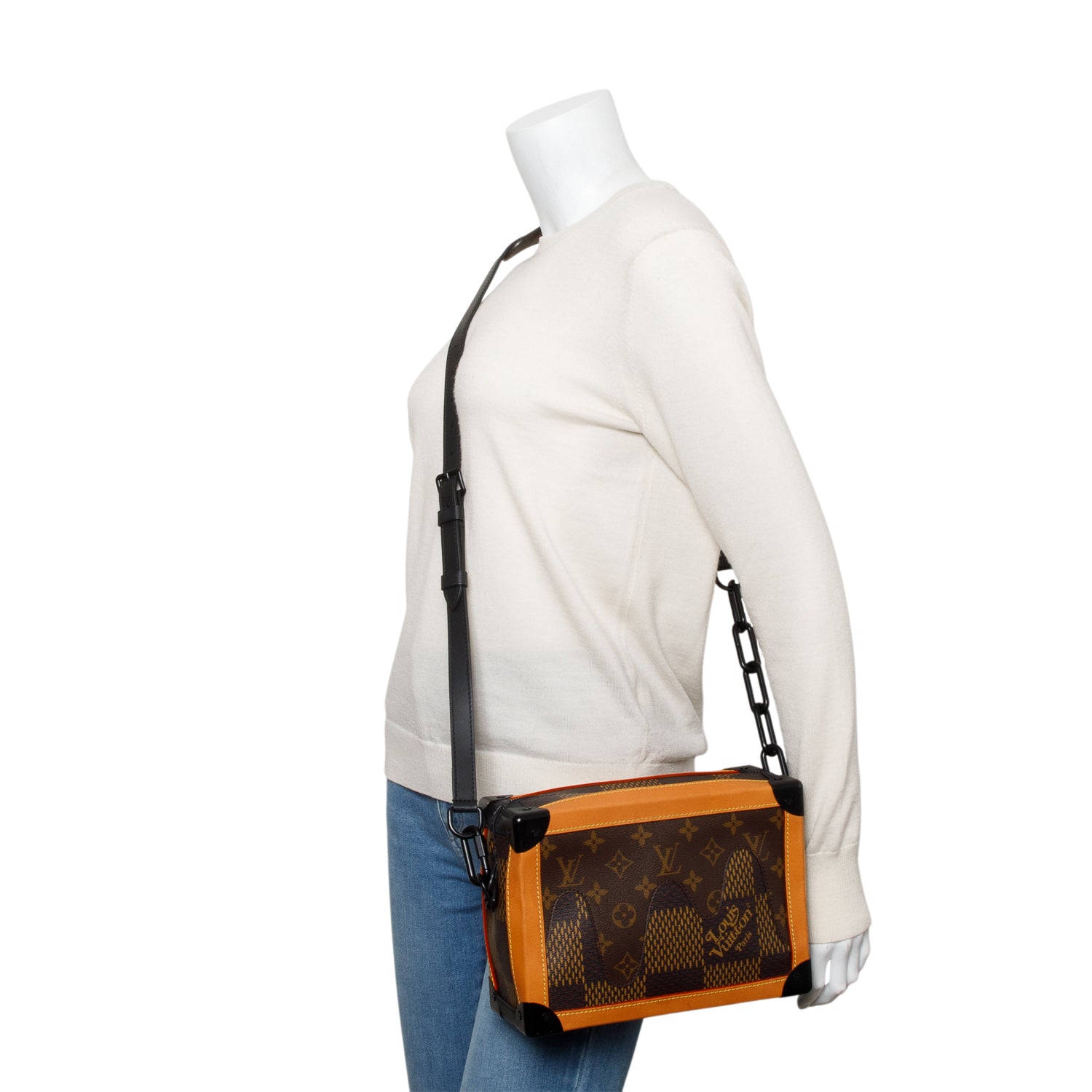 Louis Vuitton x Nigo 2020 Monogram Damier Ebene Giant Soft Trunk Bag