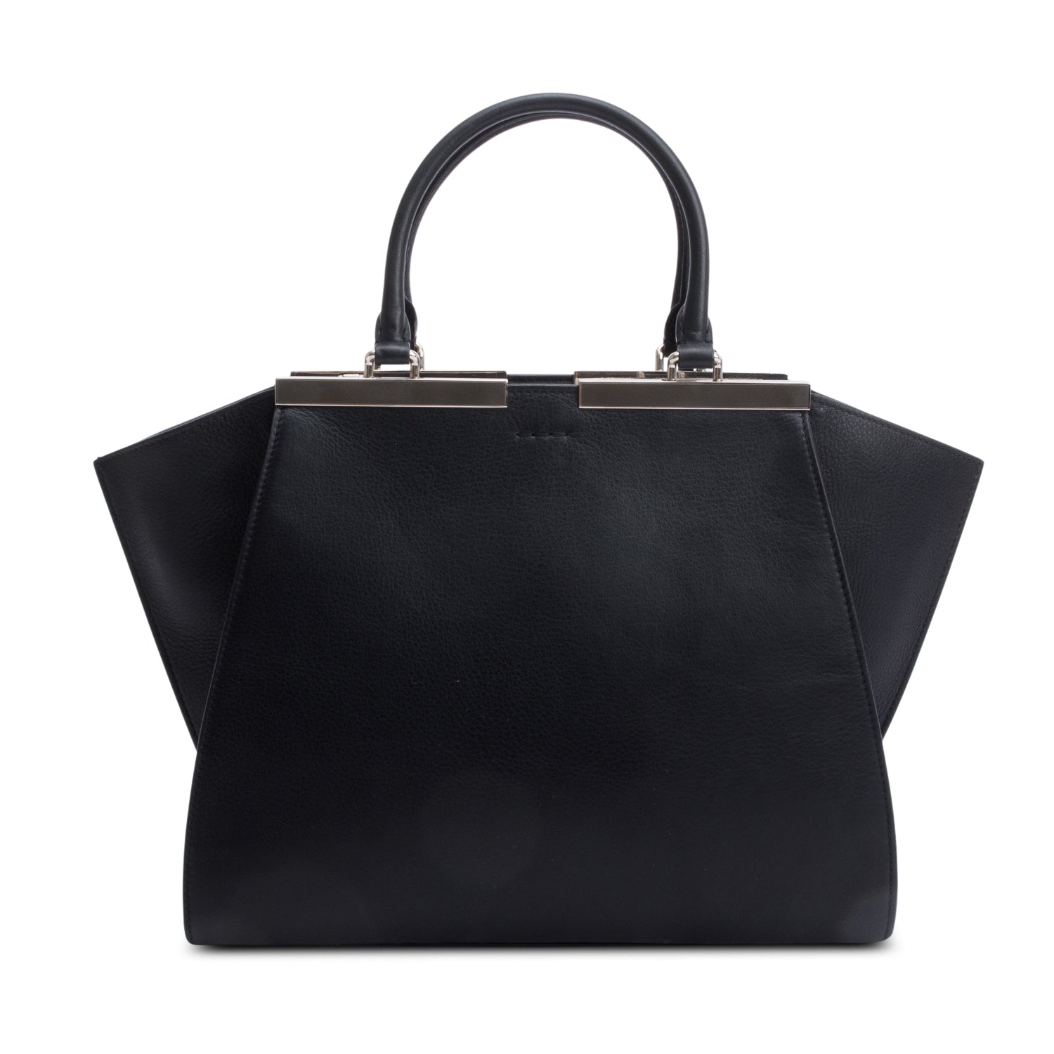 Fendi Black Vitello Elite Leather Small 3Jours Tote