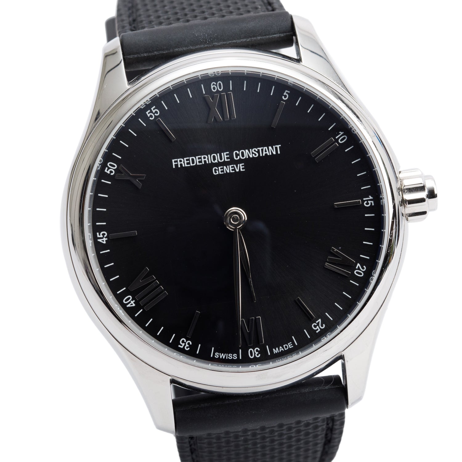 Frederique Constant Stainless Steel 42 MM Vitality Smart Watch w/ Box, Charger & Papers