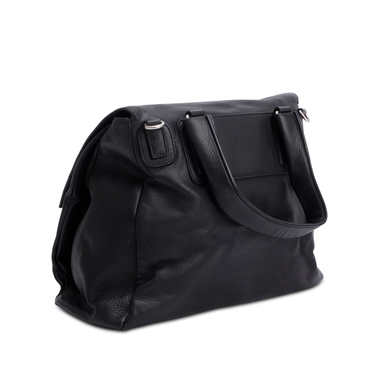 Givenchy Black Calfskin Leather Medium Pandora Pure Satchel Bag w/ Strap