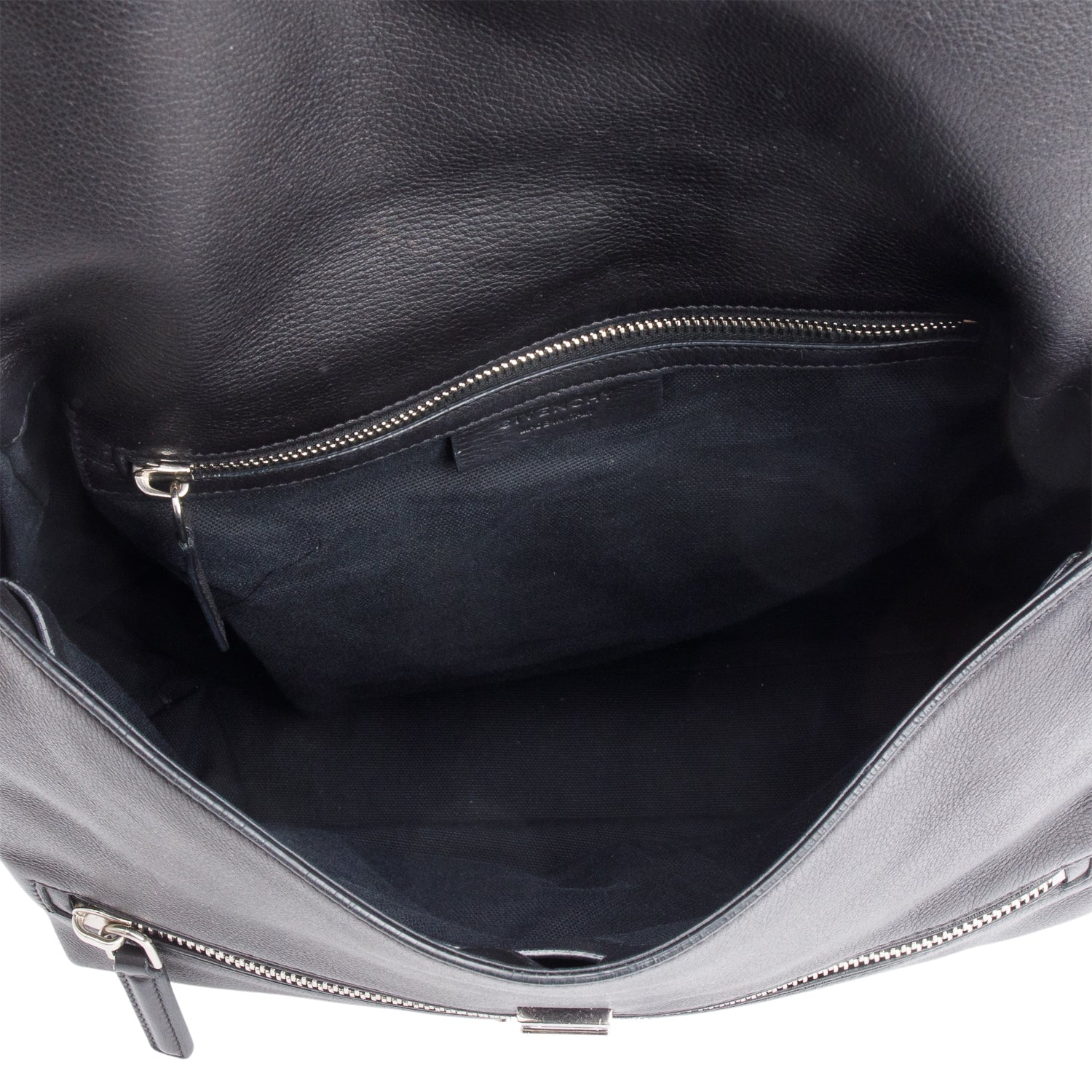 Givenchy Black Calfskin Leather Medium Pandora Pure Satchel Bag w/ Strap