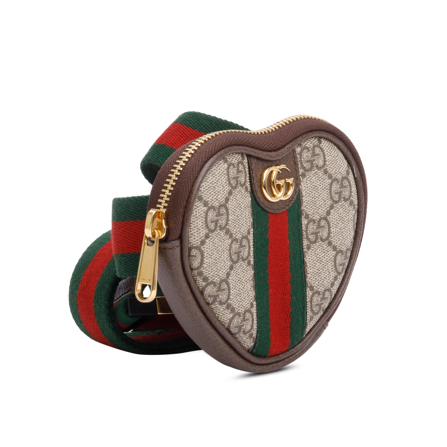 Gucci GG Supreme Web Ophidia Heart Utility Belt Bag