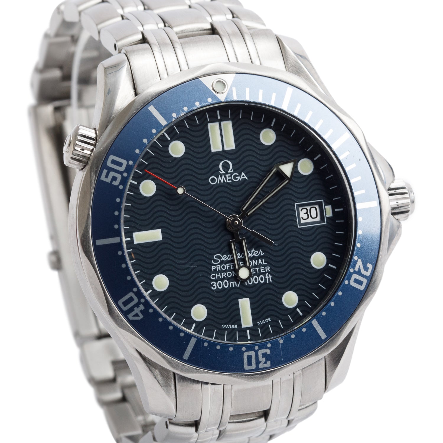 Omega Stainless Steel Seamaster Diver 300M Professional Chronometer 41 MM Automatic Watch w/ Box & Service Paper