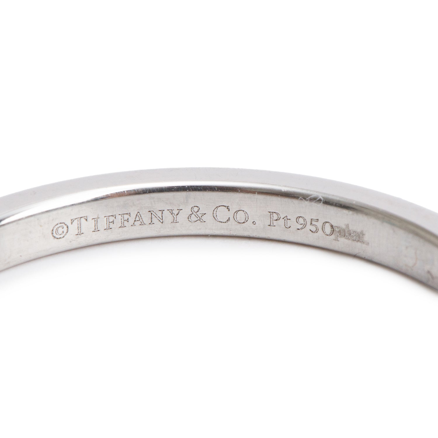 Tiffany & Co. Platinum Diamond 2 MM Forever Wedding Band Ring, Size 9 w/ Box