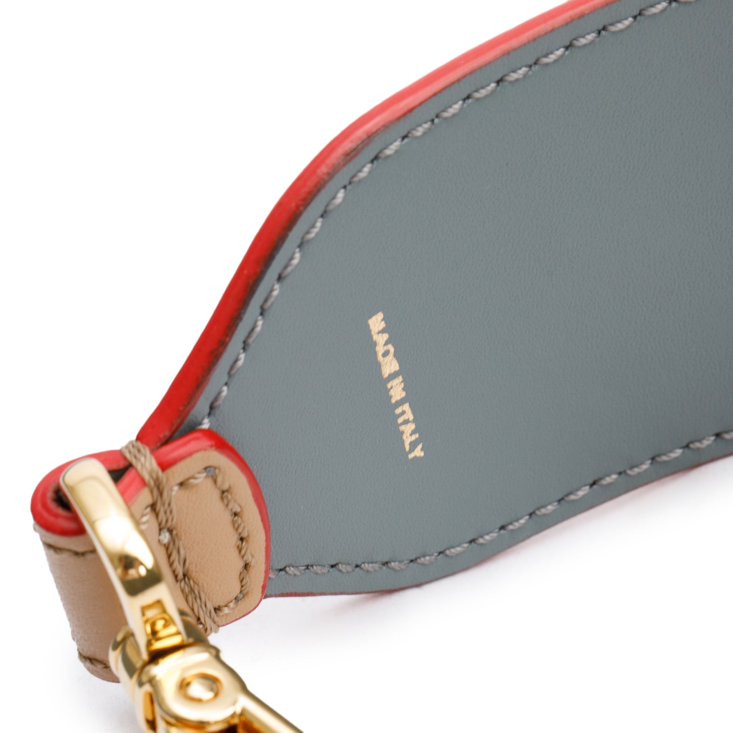 Fendi Beige Leather Multicolor Velvet Zucca Strap You Bag Strap