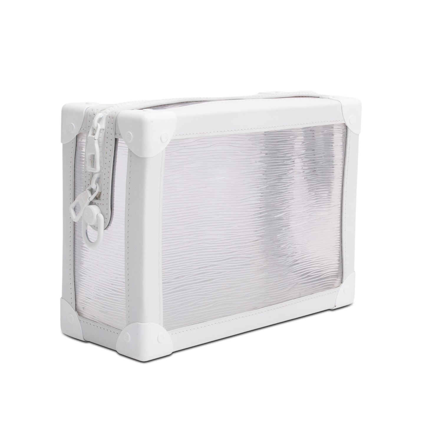 Louis Vuitton Transparent Epi White Leather Soft Trunk Bag